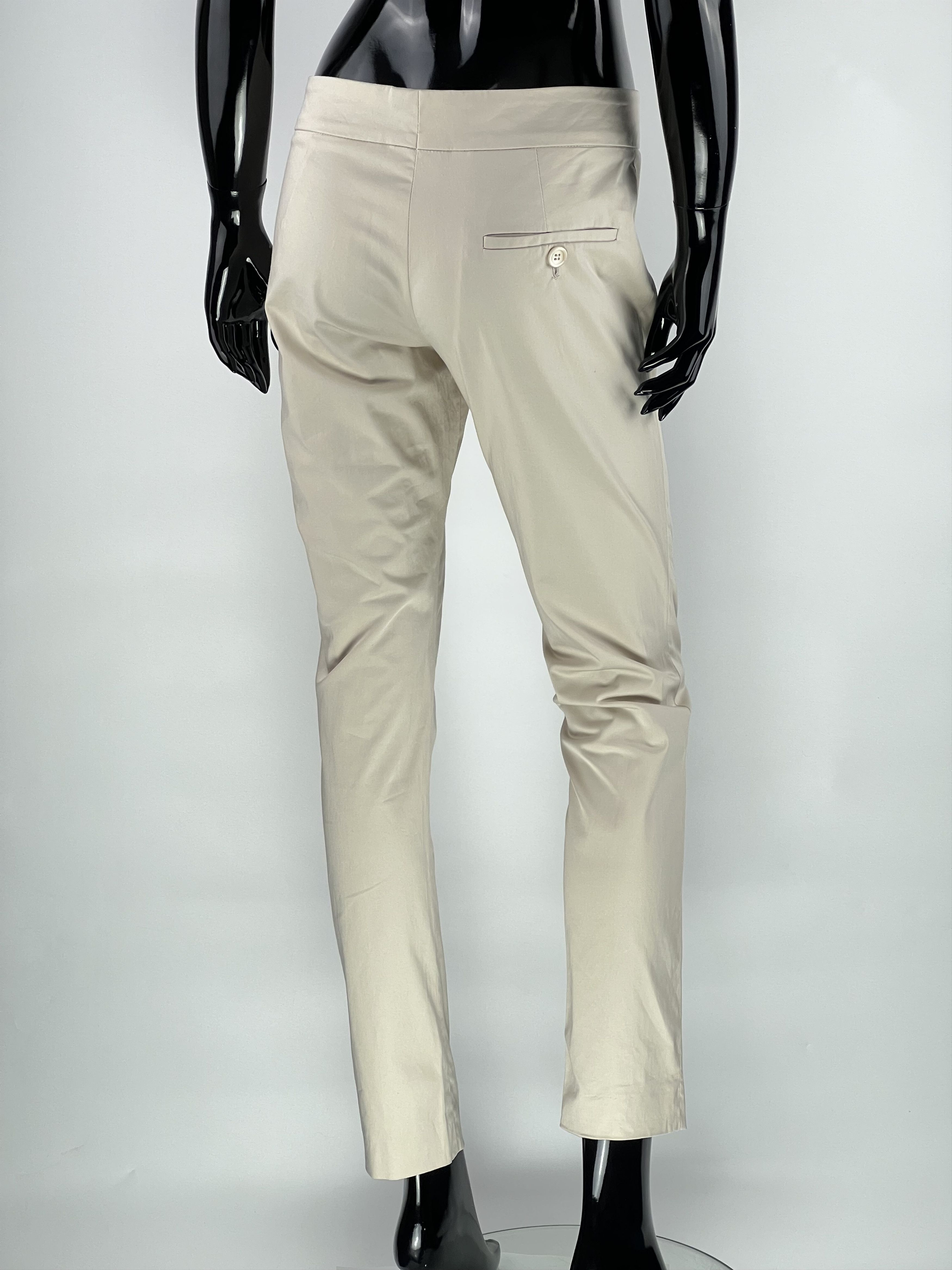 Brunello Cucinelli Brunello Cucinelli Women's Cotton Trousers Pants Size IT40 Size 27" / US 4 / IT 40 - 3 Thumbnail