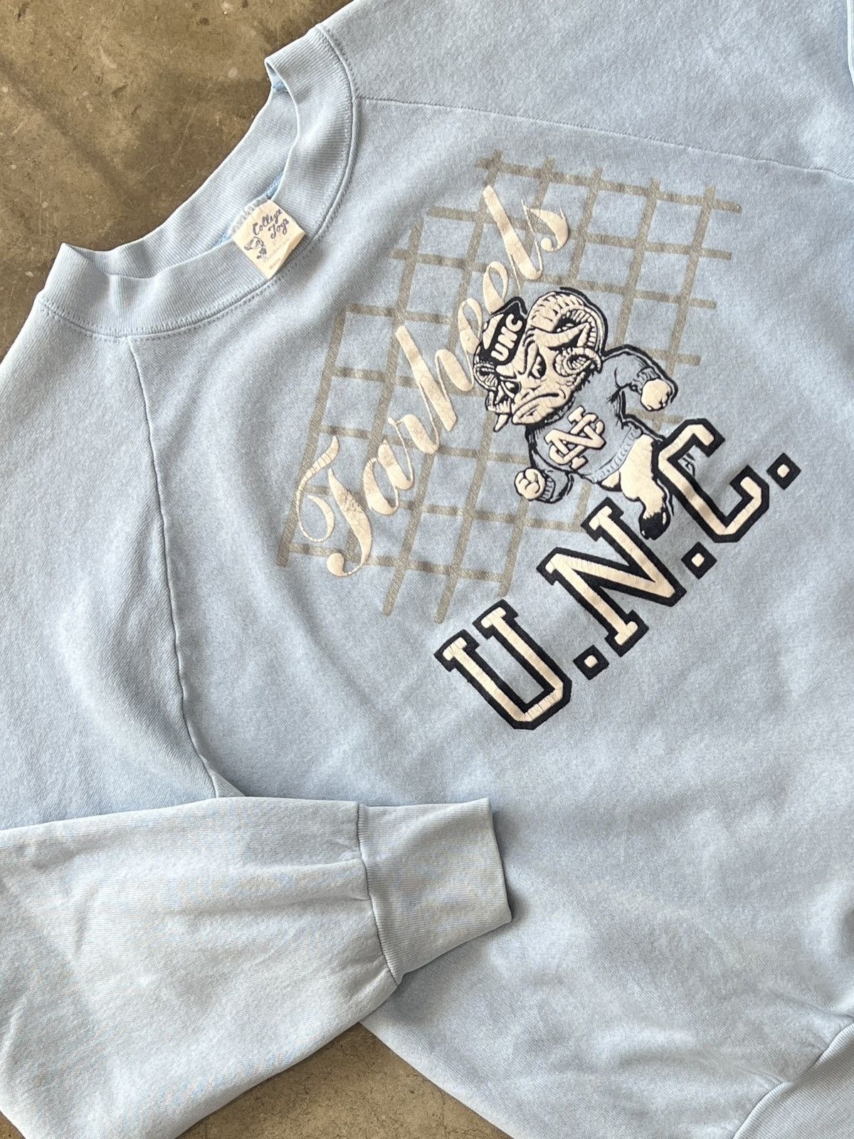 NCAA × Vintage Vintage 80s UNC Tarheels Rameses Crewneck XL Size US XL / EU 56 / 4 - 1 Thumbnail