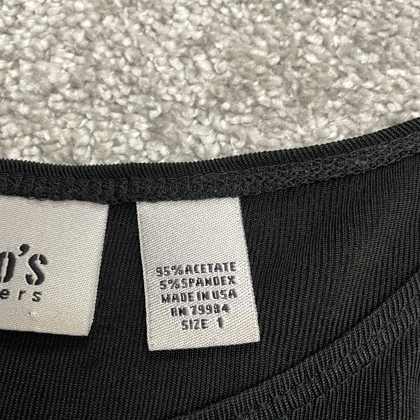Vintage Chico's Traveler Basic Knitted Tank Top Womens 1 Black Round Neck Stretch Casual Shirt Sleeveless Strappy Logo Regular Size M / US 6-8 / IT 42-44 - 5 Thumbnail