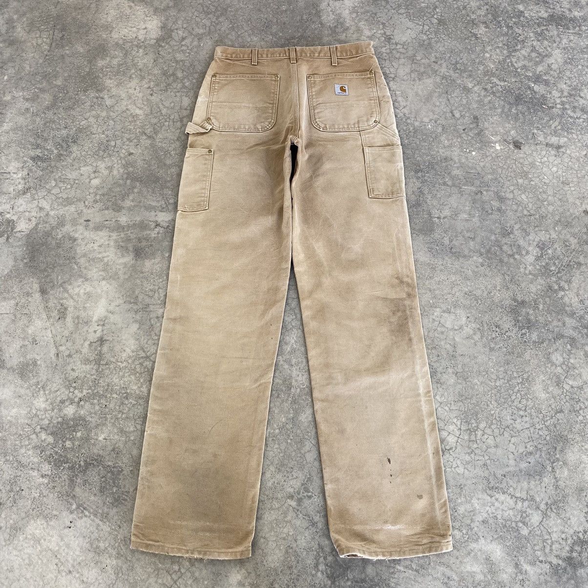 Carhartt Vintage Carhartt Double Knee Faded Tan Carpenter Work Pants Size US 32 / EU 48 - 12 Thumbnail