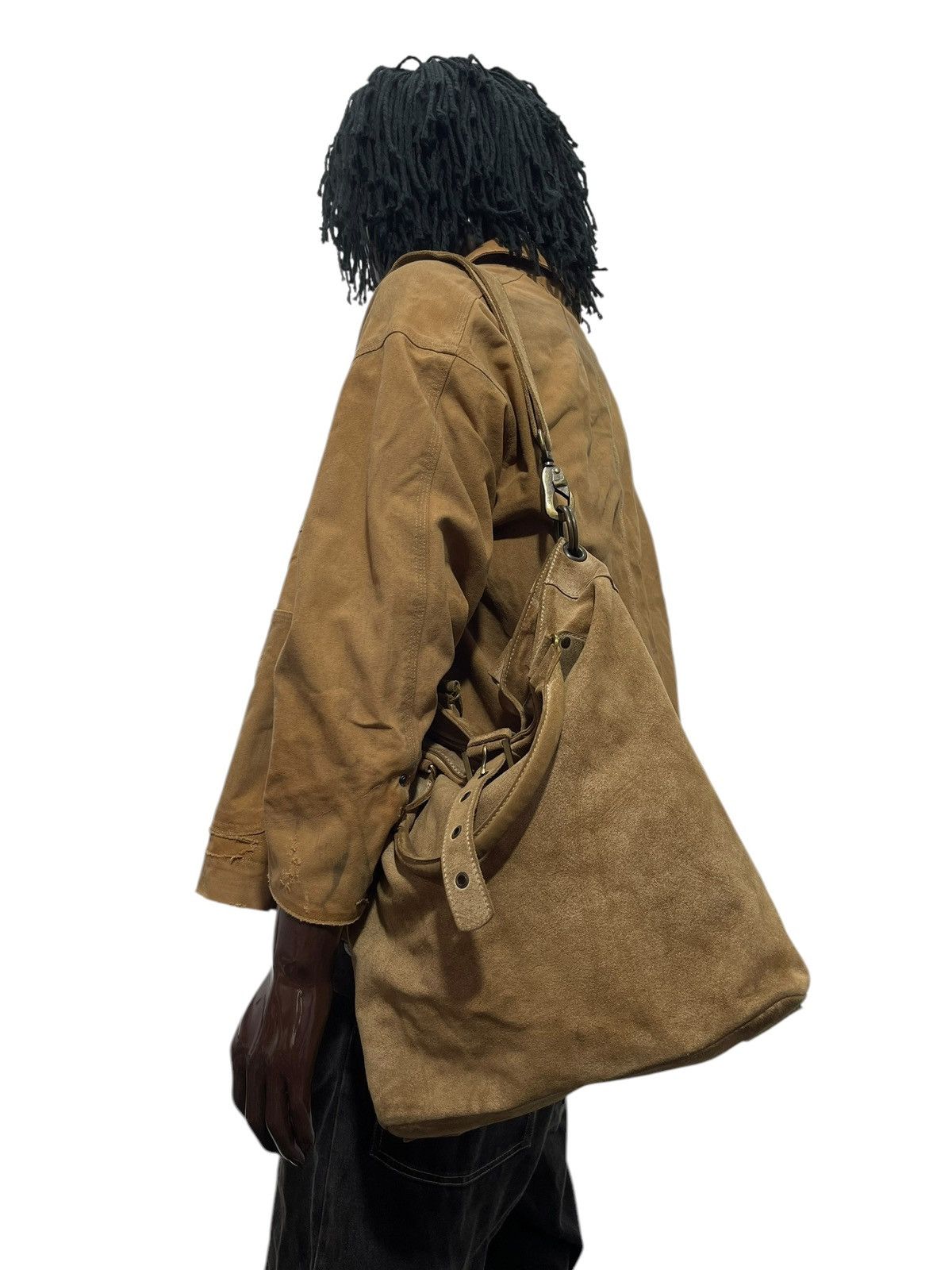 Full Leather Suede Three Four Time Tote Shoulder Bag 1🟩2