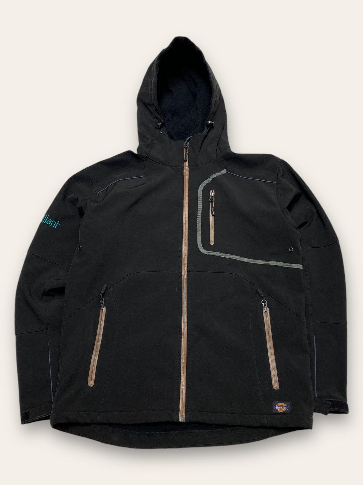 Dickies Vintage DICKIES Black Hooded Zipped Softshell Size US L / EU 52-54 / 3 - 1 Thumbnail