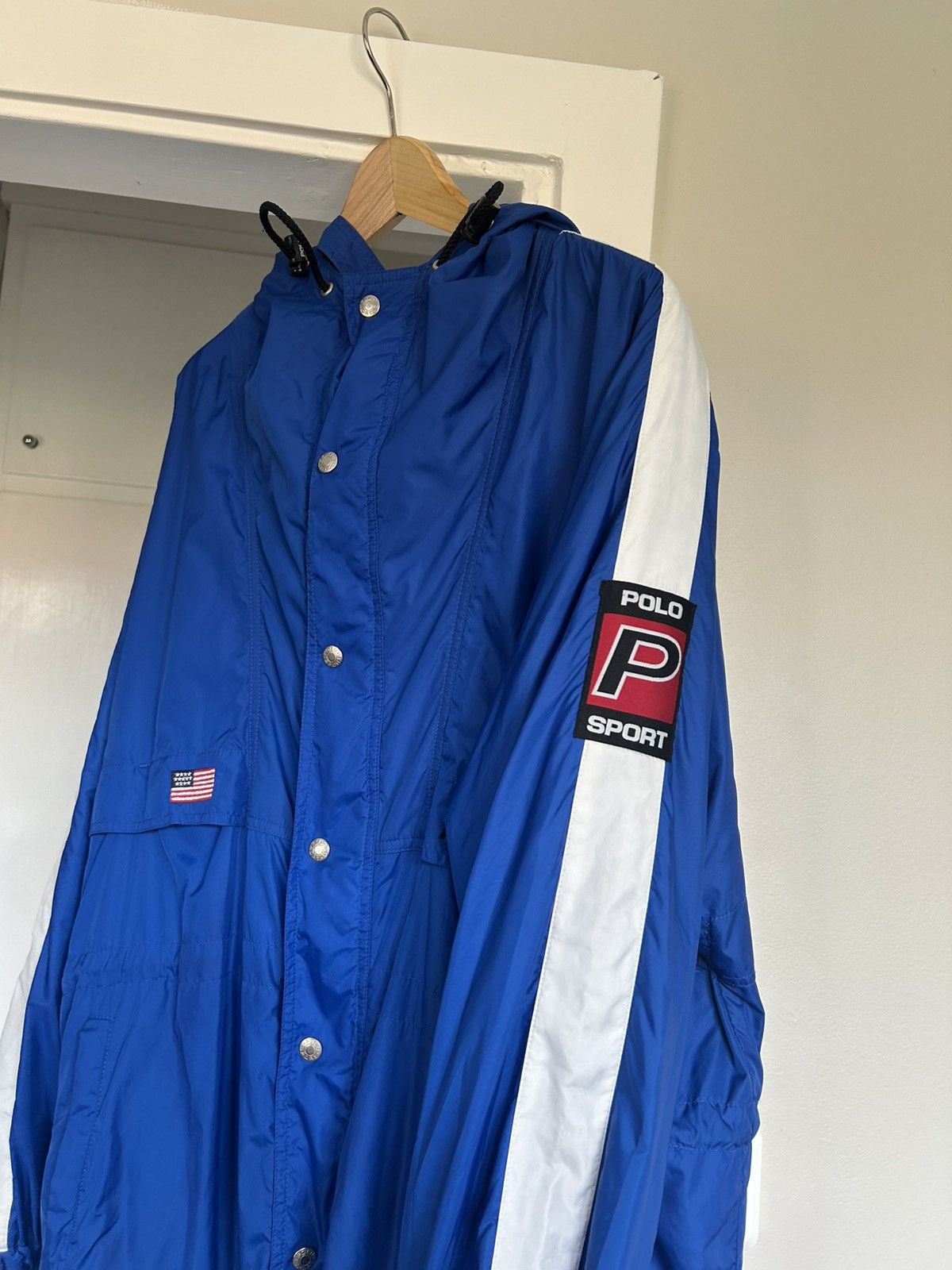 Polo Ralph Lauren Vintage Polo Sport Ralph Lauren Blue Windbreaker Size US M / EU 48-50 / 2 - 2 Thumbnail