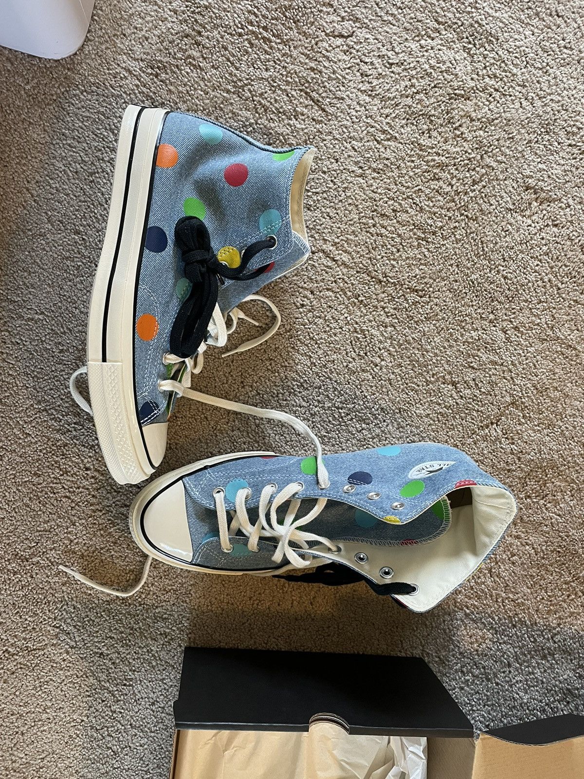 Converse Golf Wang x Converse Denim Polka dot Hi-Top Chuck Taylor | Grailed