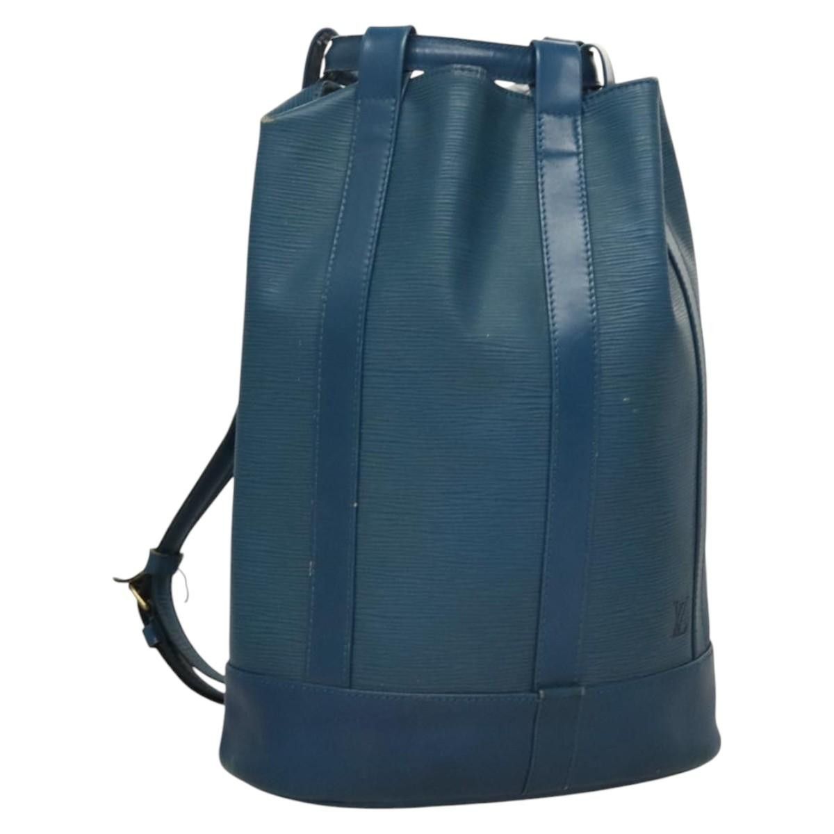 Louis Vuitton Epi Randonnee Pm Shoulder Bag Blue M52355 Lv Auth 116893, Women's