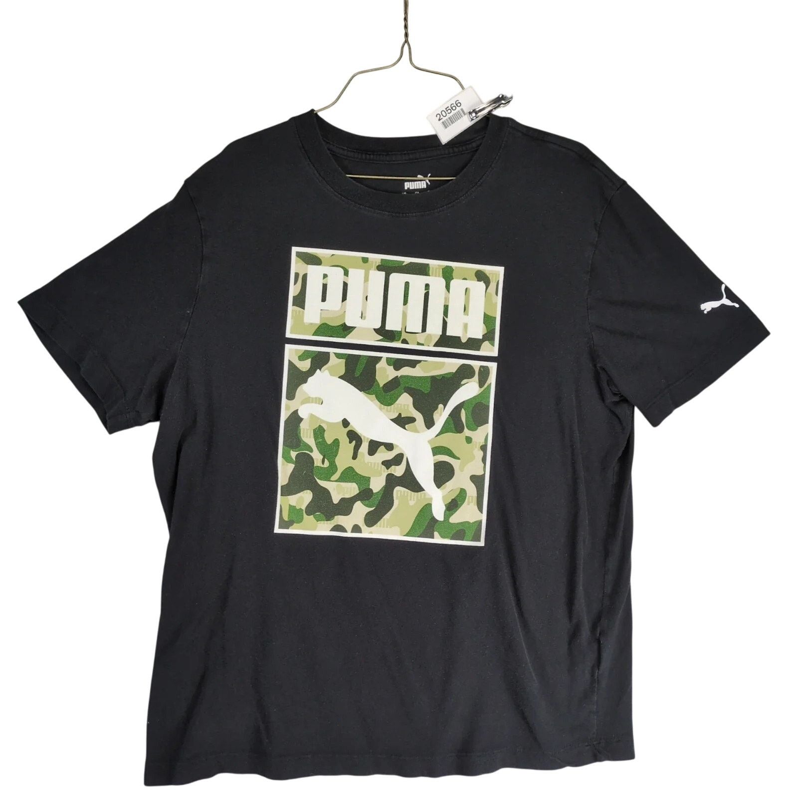 Puma Puma One Shot Camo Logo Men's L Graphic T-Shirt Black Crew Size US L / EU 52-54 / 3 - 1 Thumbnail