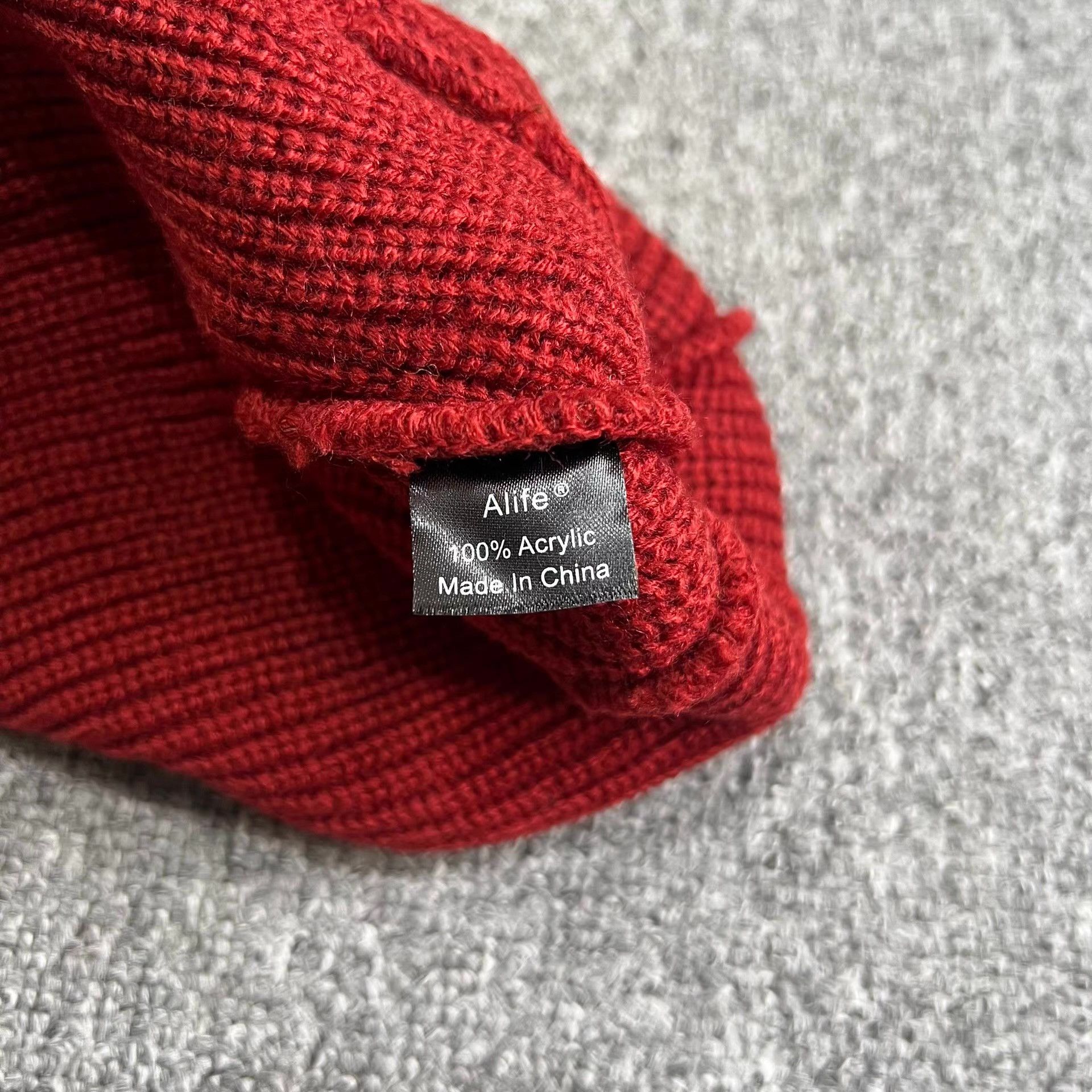 Alife Alife® Soft Rubber Patch Knitted Beanie Q7 Size ONE SIZE - 6 Thumbnail