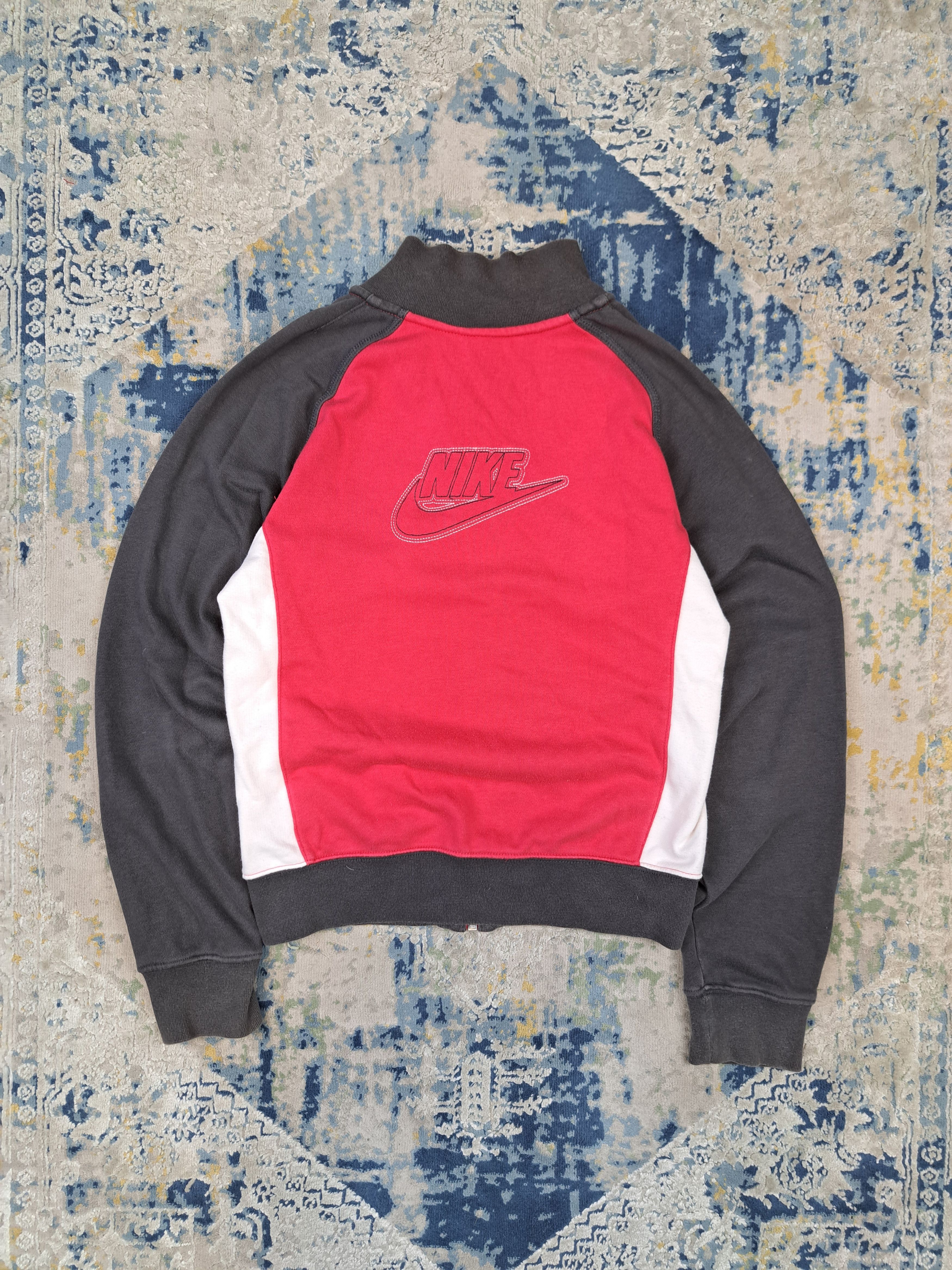 Nike Vintage 00s Nike Pink Brown Cropped Zip Up Sweatshirt y2k Size M / US 6-8 / IT 42-44 - 4 Thumbnail