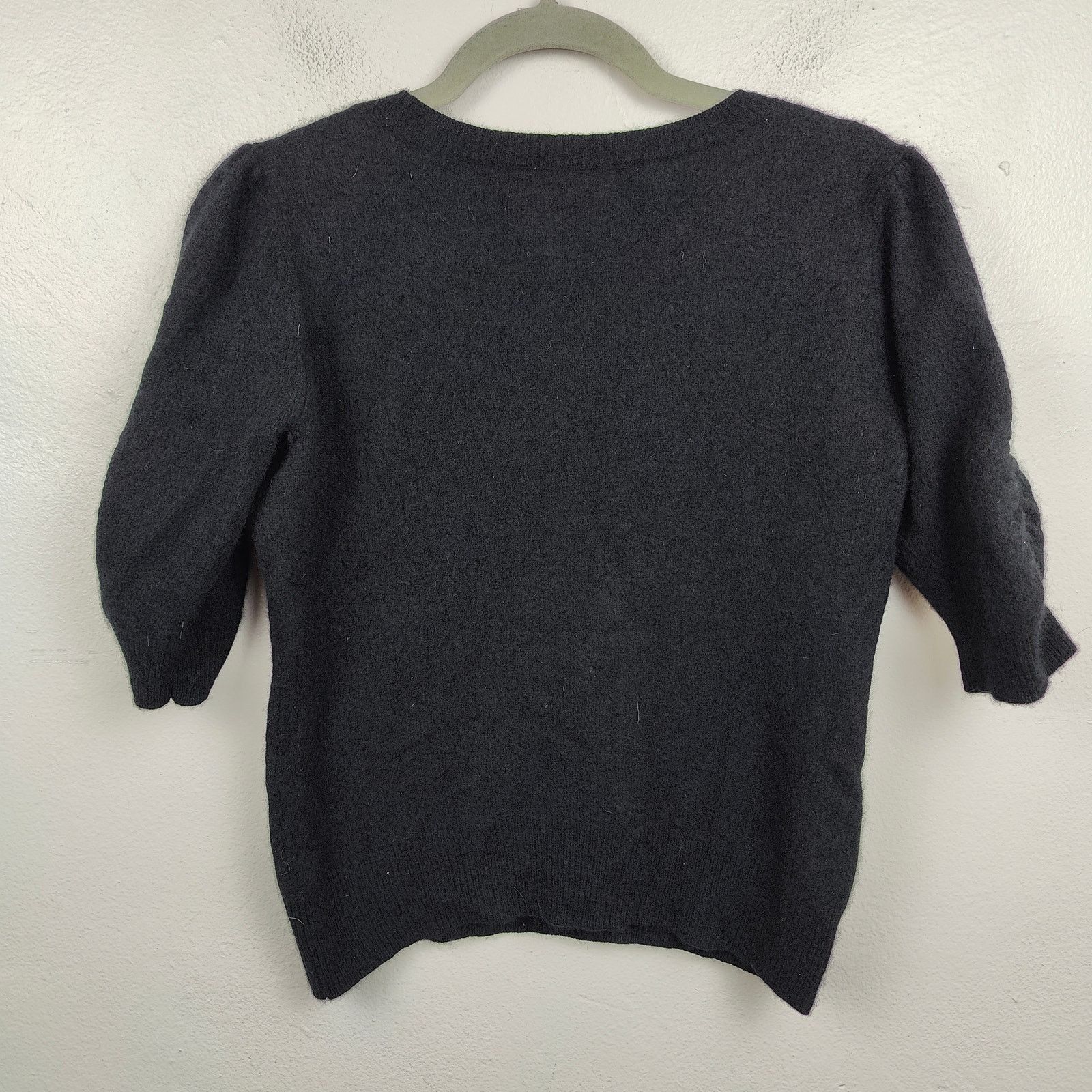 Frame Frame Cashmere Sweater Large Black Half Sleeve Scoopneck Size L / US 10 / IT 46 - 6 Thumbnail