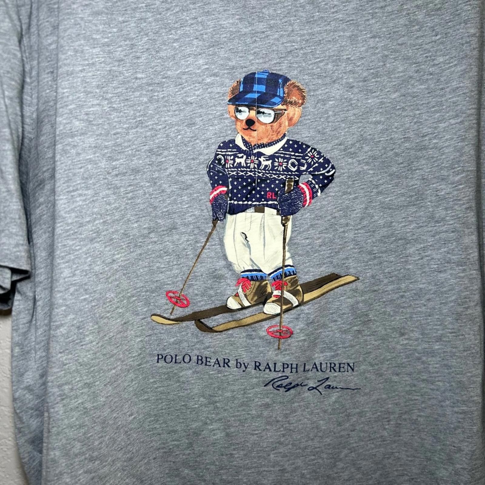 Polo Ralph Lauren Polo Ralph Lauren gray teddy bear T-shirt ski winter preppy Size US XL / EU 56 / 4 - 2 Thumbnail