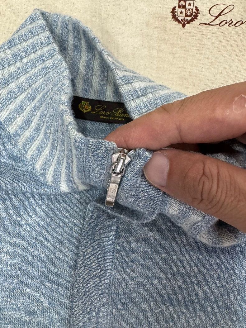Loro Piana LORO PIANA A quarter zipper cashmere sweater Size US XL / EU 56 / 4 - 3 Thumbnail
