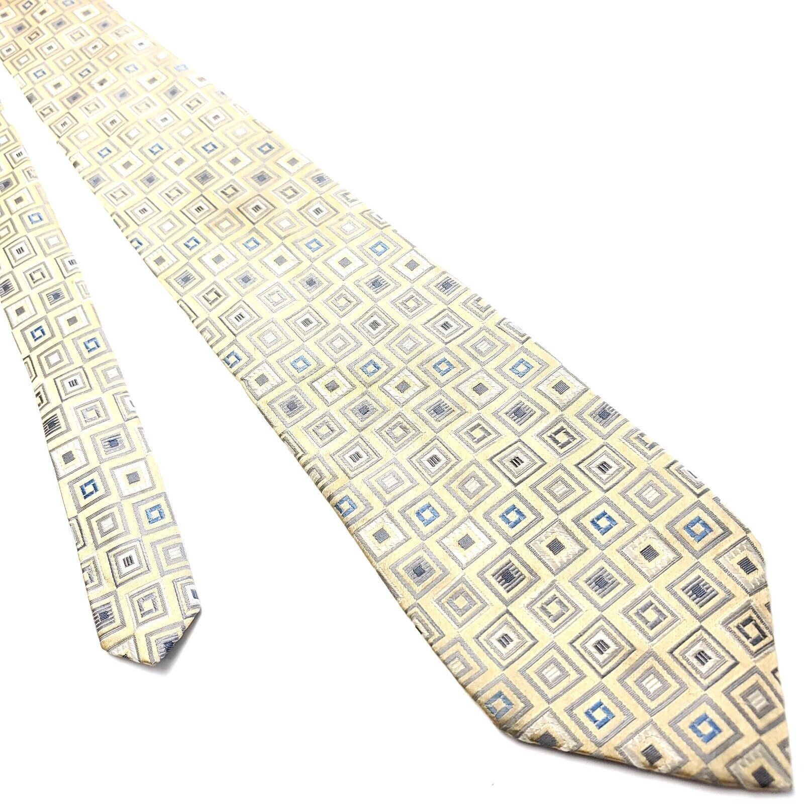 Croft & Barrow Croft & Barrow Beige Silk Tie Woven Check Size ONE SIZE - 1 Thumbnail