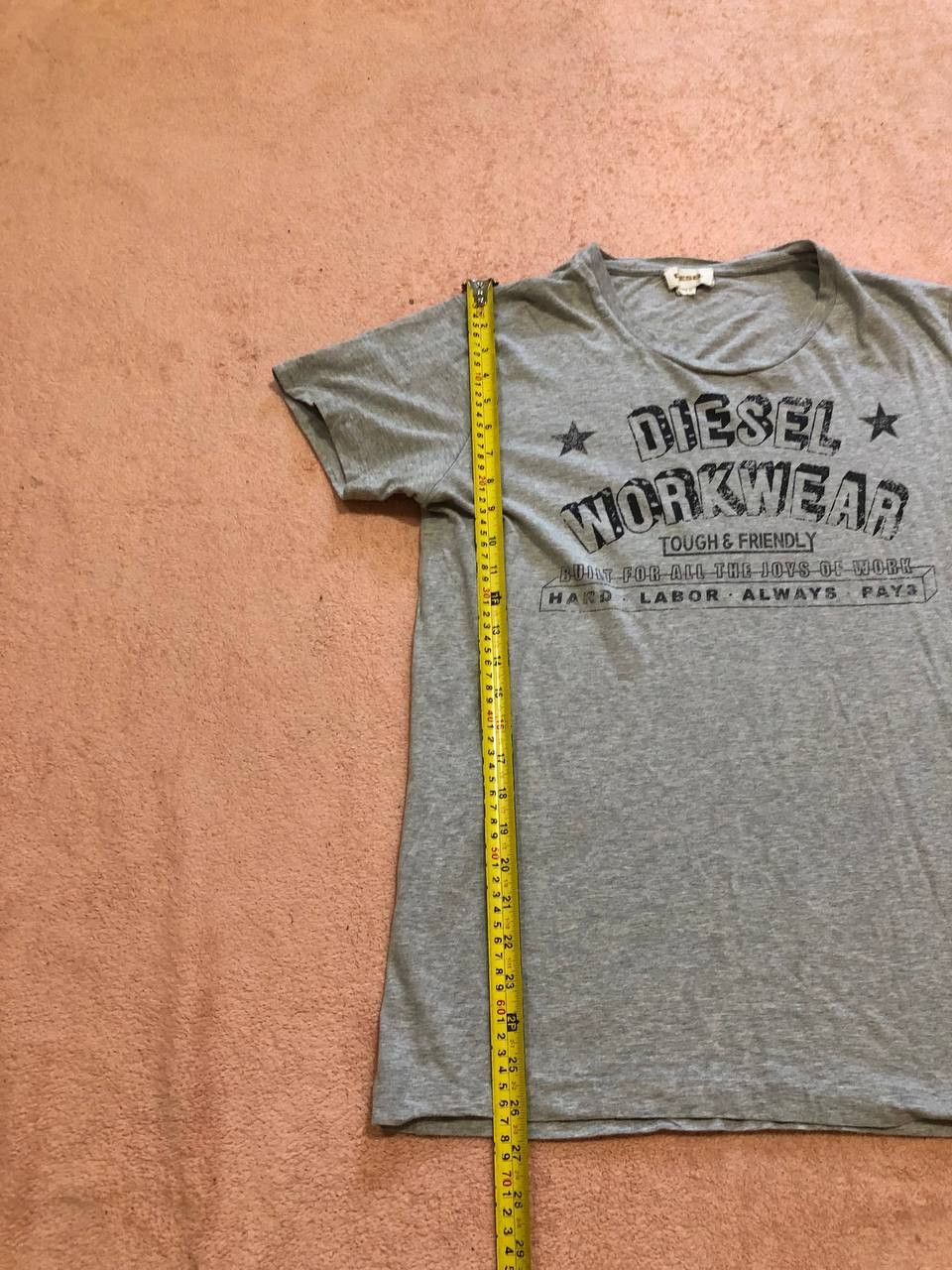Diesel T-Shirt gray big logo Diesel Vintage size XL Y2K print Size US XL / EU 56 / 4 - 7 Thumbnail
