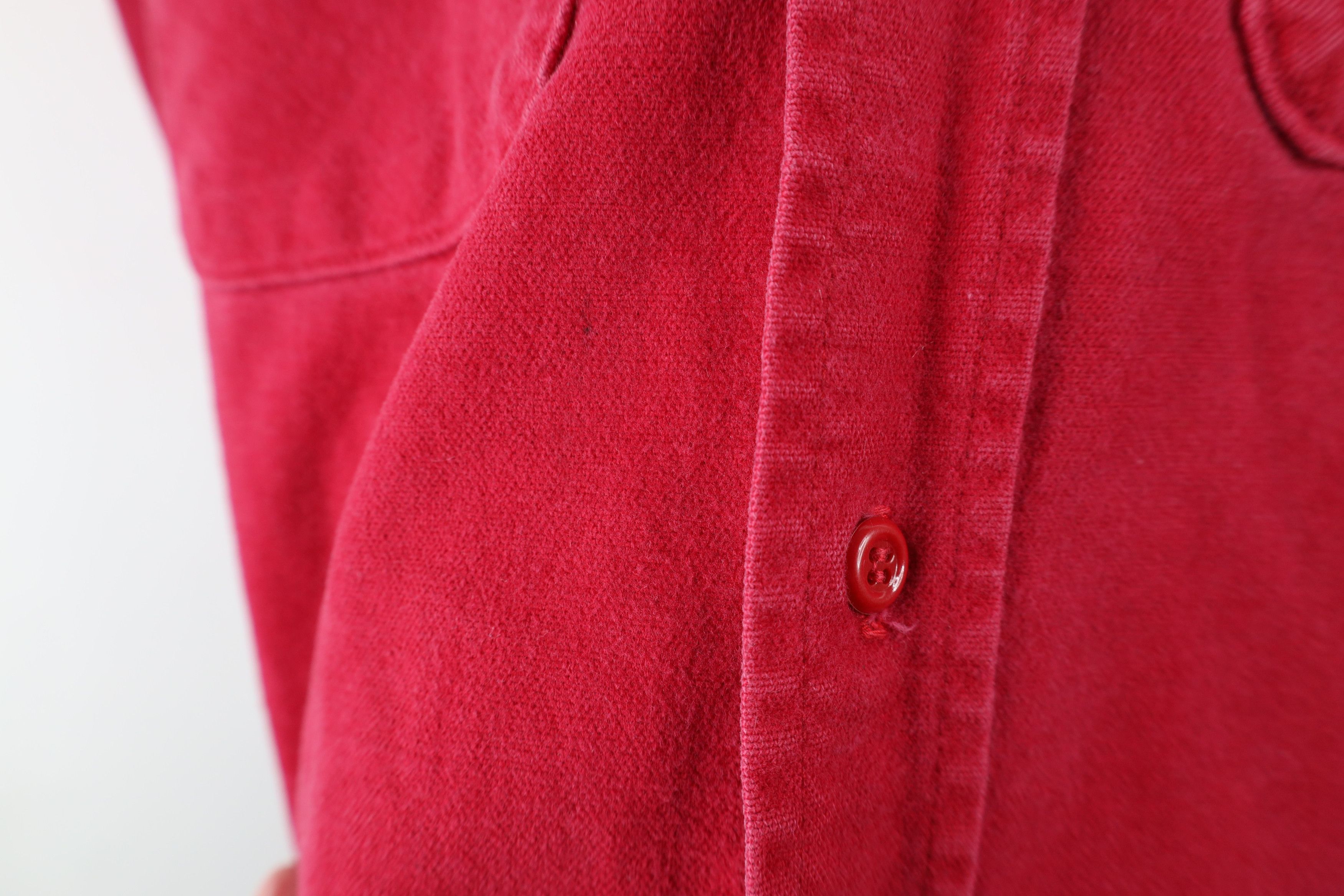 Vintage Vintage 70s Streetwear Chamois Cloth Button Shirt Red USA Size US S / EU 44-46 / 1 - 6 Thumbnail