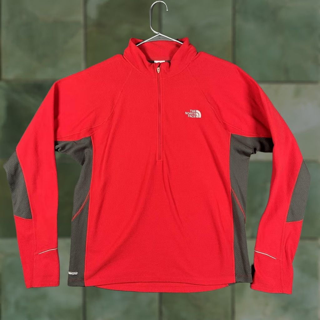 The North Face The North Face Flight Series Pullover Mens M Red Grey 1/4 Zip Fleece Top Size US M / EU 48-50 / 2 - 1 Thumbnail