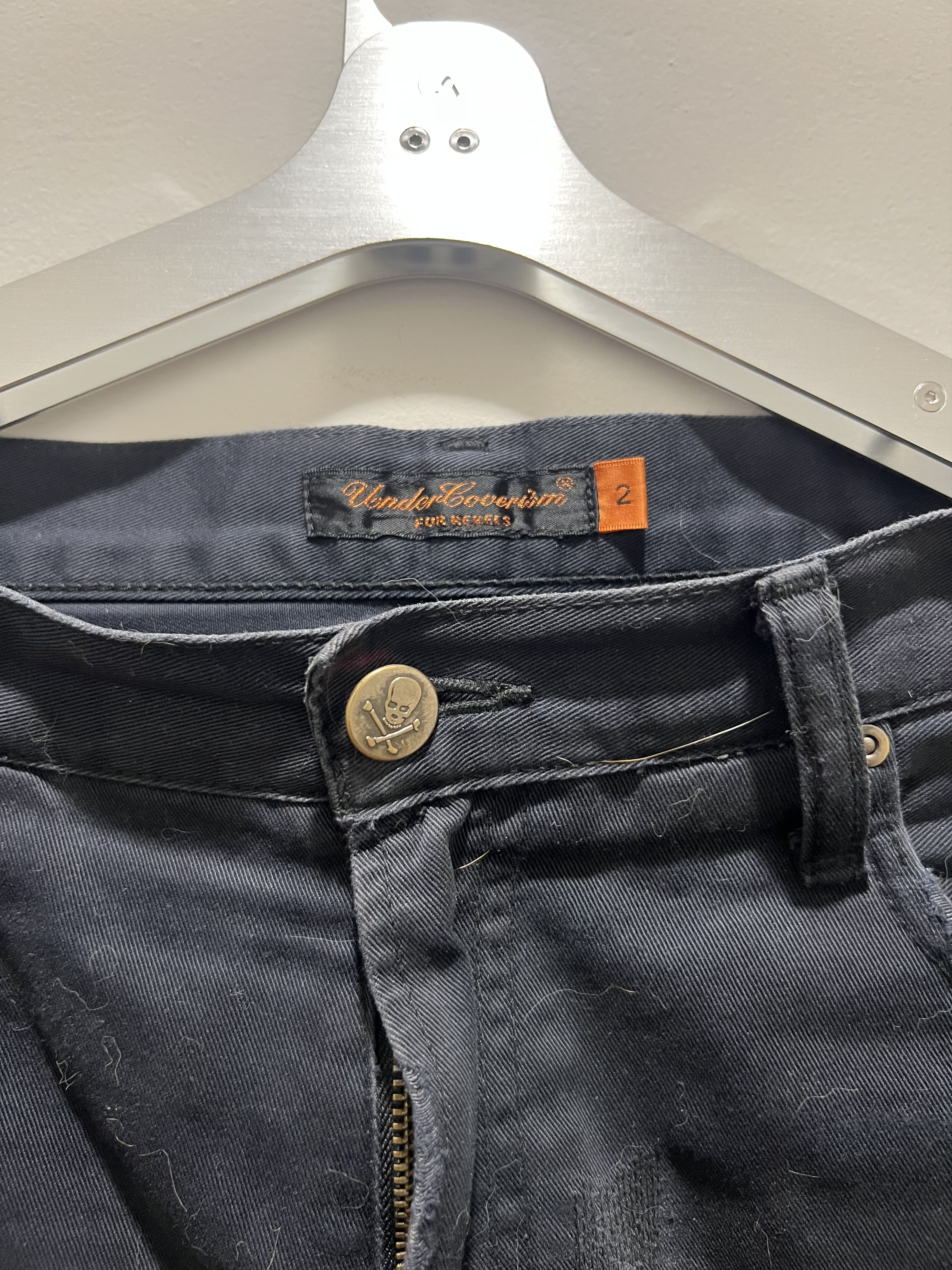 Undercover SS05 Graffiti Patch Distressed Dark Navy Twill Jeans Size US 32 / EU 48 - 9 Thumbnail