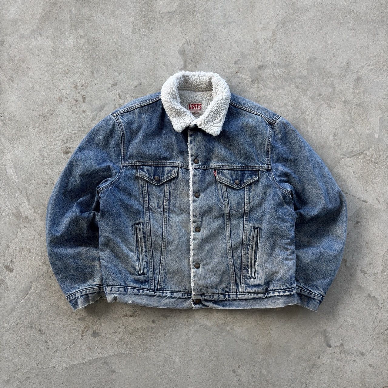 Levi's Levi's Vintage Made In USA Sherpa Denim Trucker Jacket 48 Size US L / EU 52-54 / 3 - 1 Thumbnail