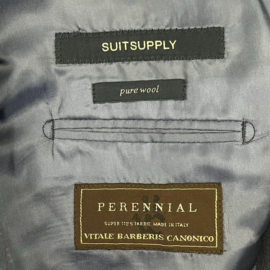 Suitsupply Suitsupply Blazer Mens 44L Blue Wool Vitale Barberis Canonico Livorno Jacket Size 44R - 2 Thumbnail