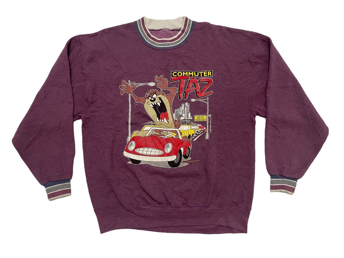 Vintage Vintage Sweatshirt 1996 Taz Mania By Warner Bros Size US L / EU 52-54 / 3 - 2 Thumbnail