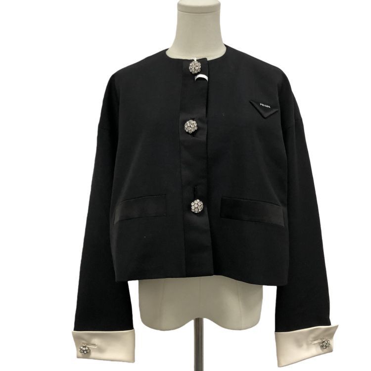 Prada Prada Crystal Button Wool Mohair Jacket Size 42 Size M / US 6-8 / IT 42-44 - 1 Thumbnail