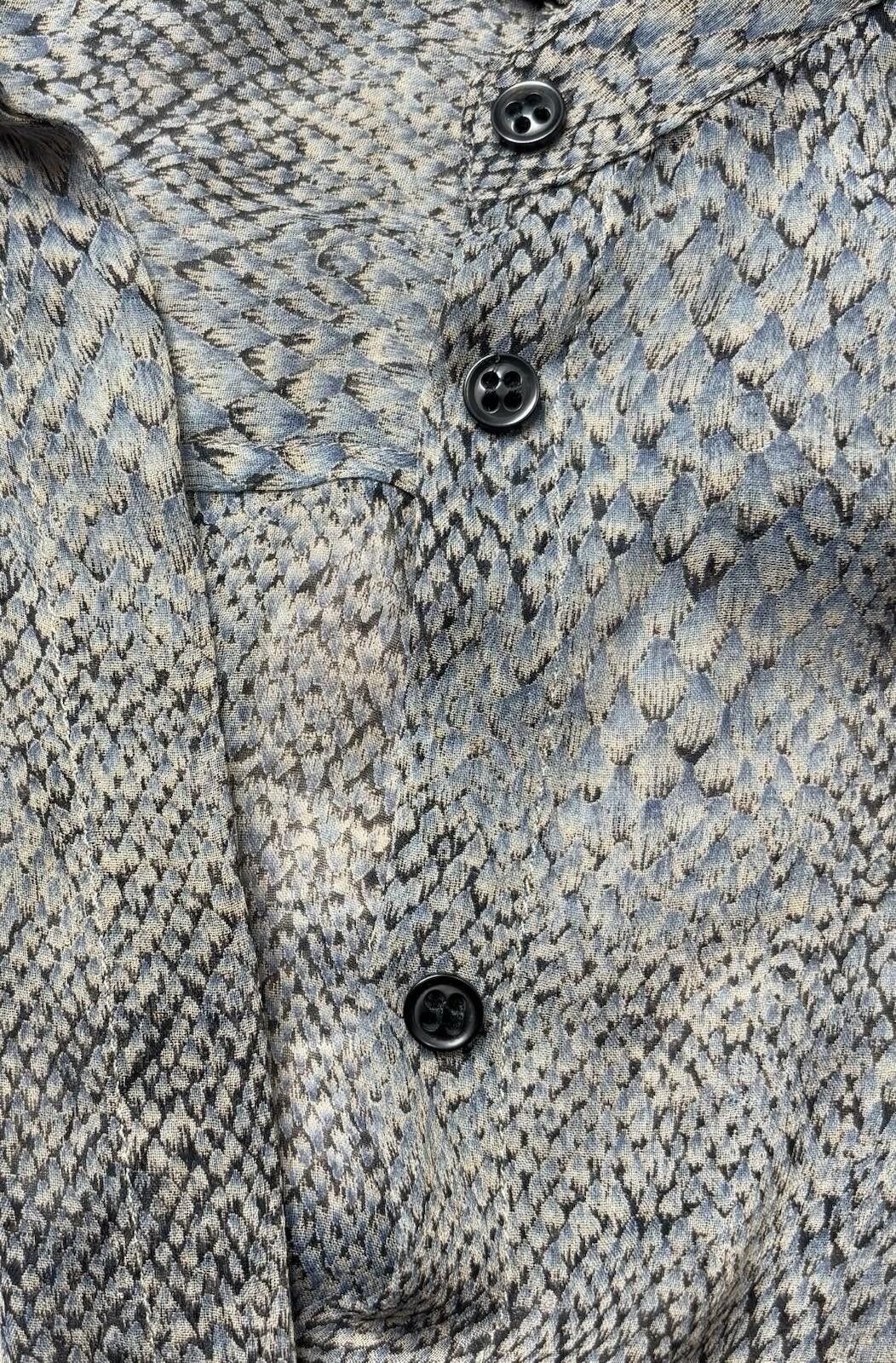 Other Emerson Thorpe Top Women's Small Silk Button Up Snakeskin Size S / US 4 / IT 40 - 7 Thumbnail
