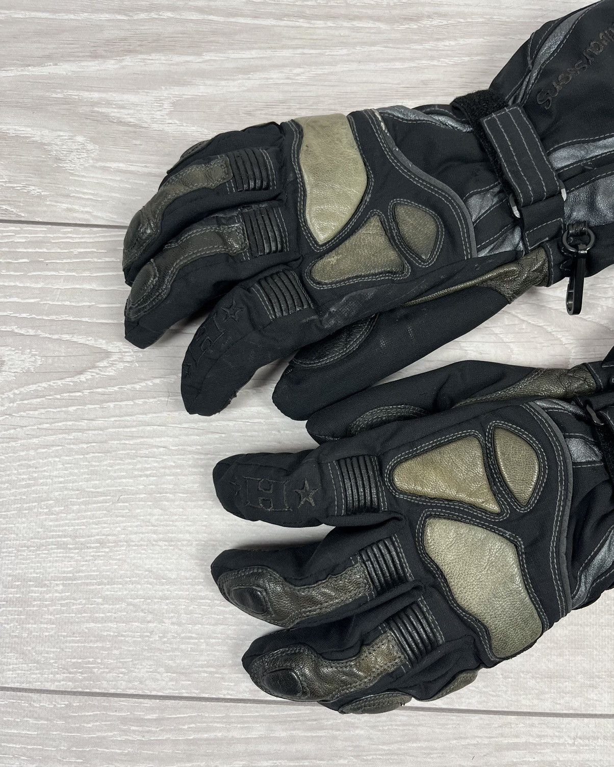 Vintage Halvarssons Leather Cordura Motorcycle Mens Gloves Size ONE SIZE - 4 Thumbnail