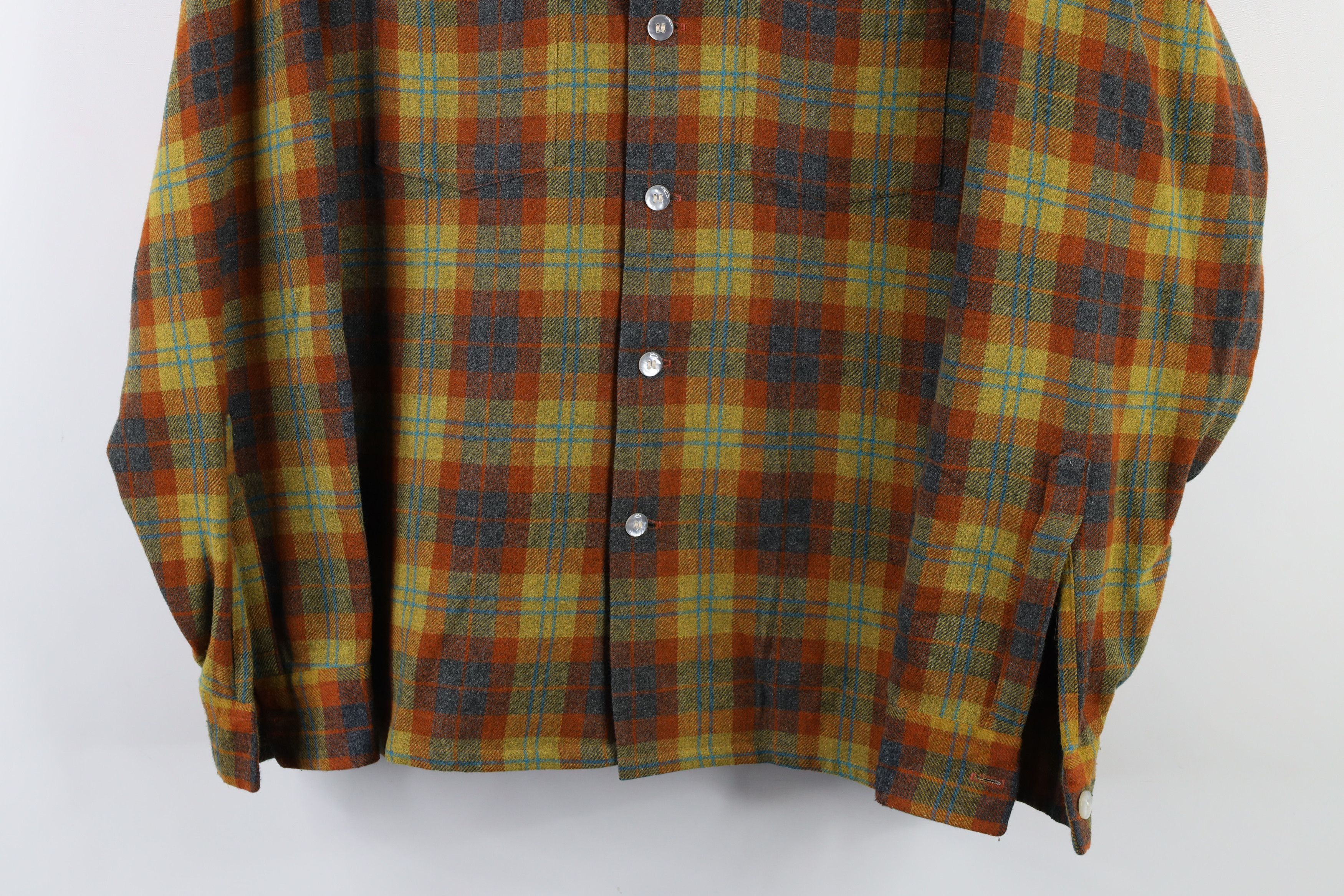 Vintage Vintage 50s 60s Rockabilly Board Button Shirt Plaid USA Size US L / EU 52-54 / 3 - 3 Thumbnail