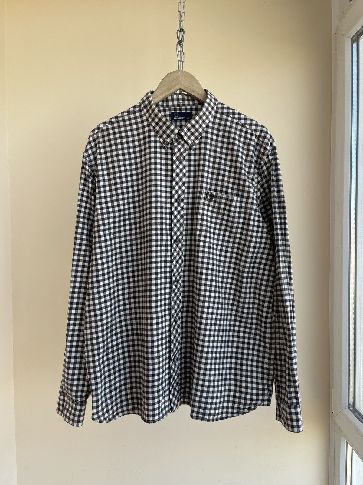 Fred Perry Fred Perry Gingham Check Flannel Button Down L/S Shirt Size US XXL / EU 58 / 5 - 1 Thumbnail