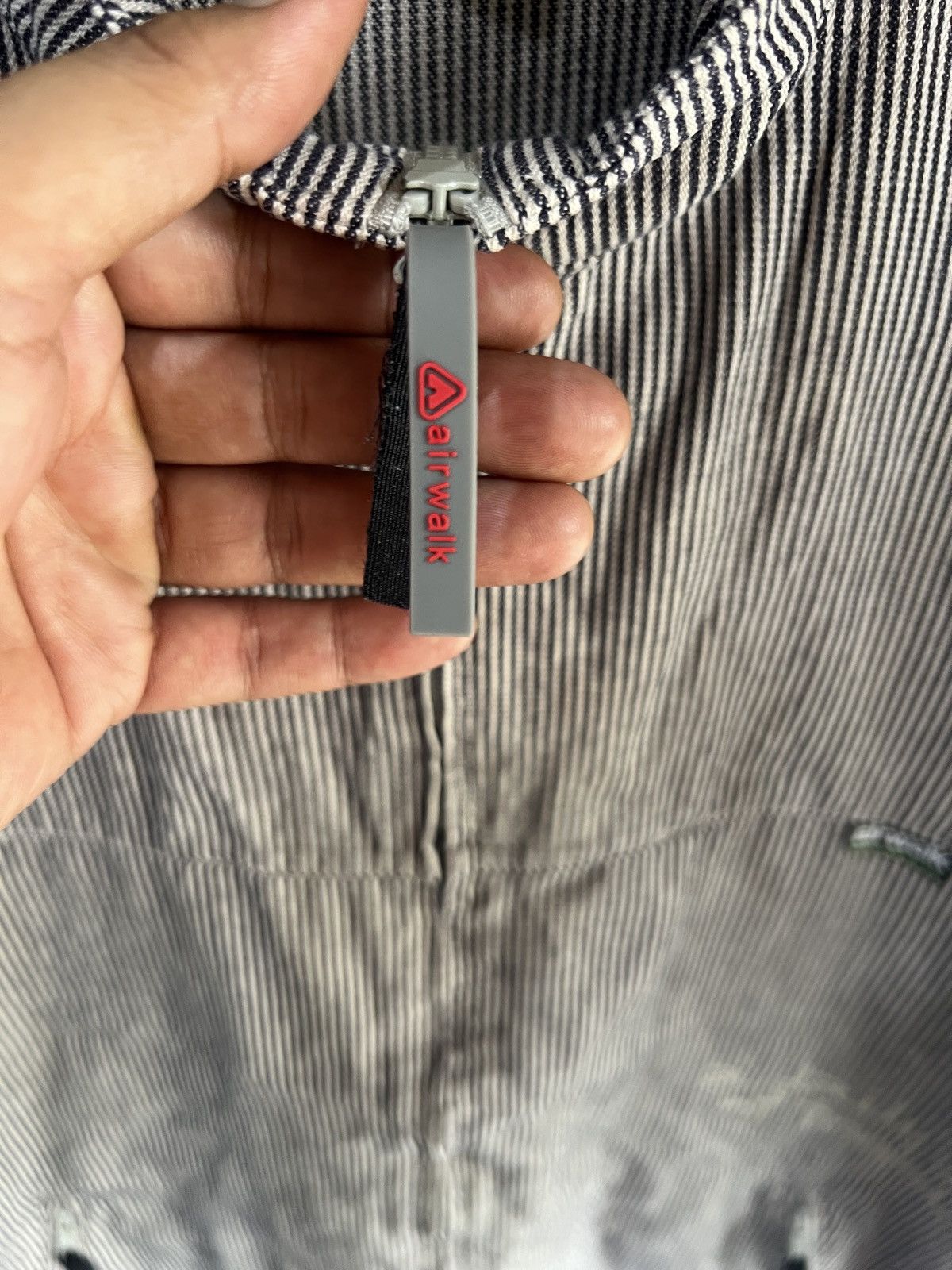 Airwalk 🔥Airwalk Hickory Stripe Zipper Shirt Size US M / EU 48-50 / 2 - 10 Thumbnail