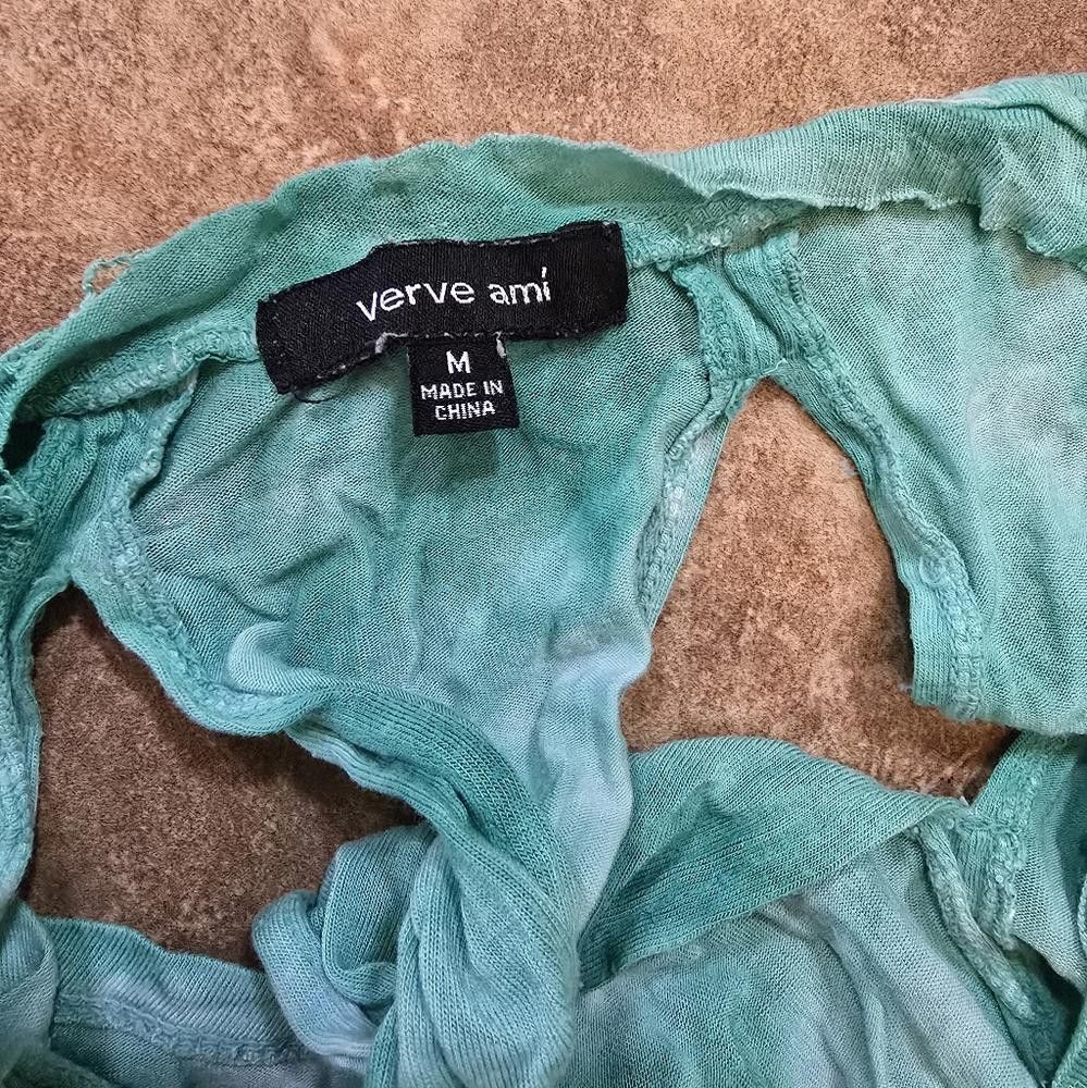 Designer Green Asymmetrical Tie Dyed VA Tank Size M / US 6-8 / IT 42-44 - 6 Thumbnail