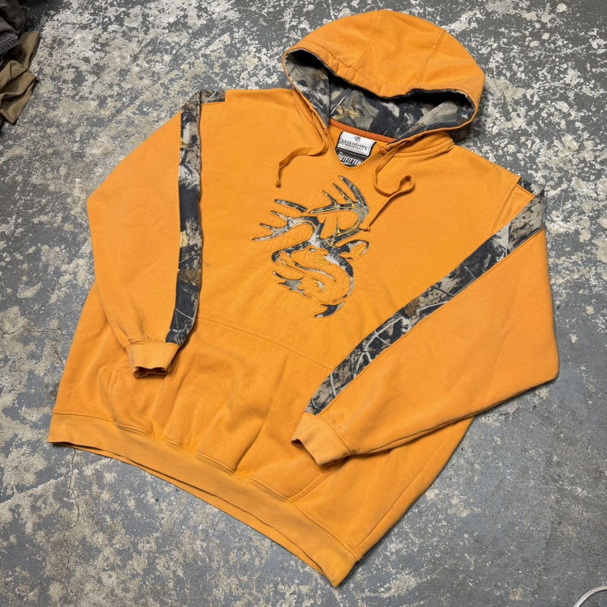 Vintage Vintage RealTree Legendary Essential Camo Orange Hoodie Swea Size US XL / EU 56 / 4 - 2 Thumbnail