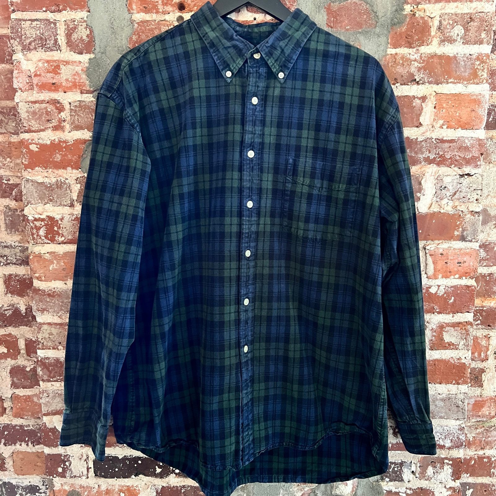 J.Crew Vintage J.Crew Black Tartan Plaid Oxford Shirt XL 25x32 Size US XL / EU 56 / 4 - 2 Thumbnail