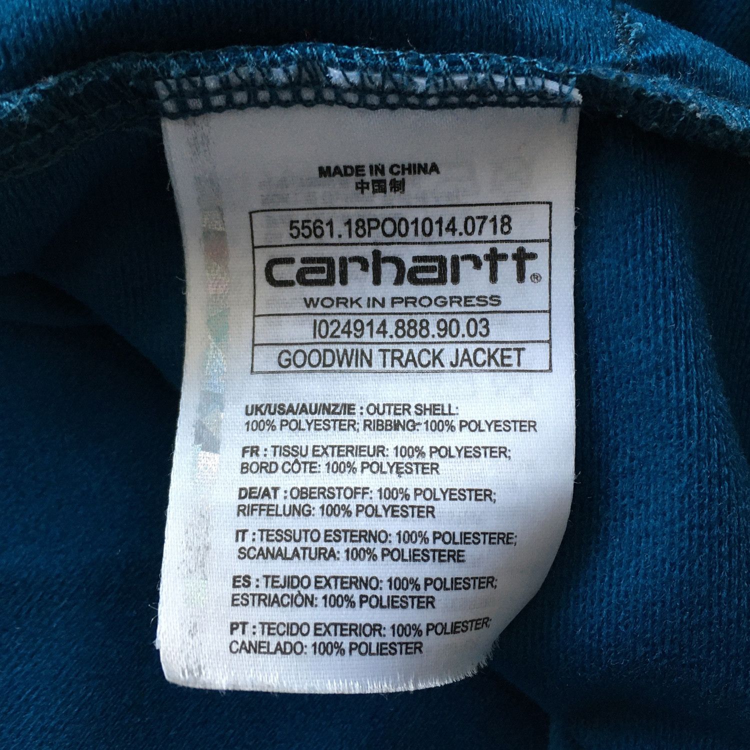 Carhartt Wip Goodwin Track Jacket in Metro Size US L / EU 52-54 / 3 - 6 Thumbnail
