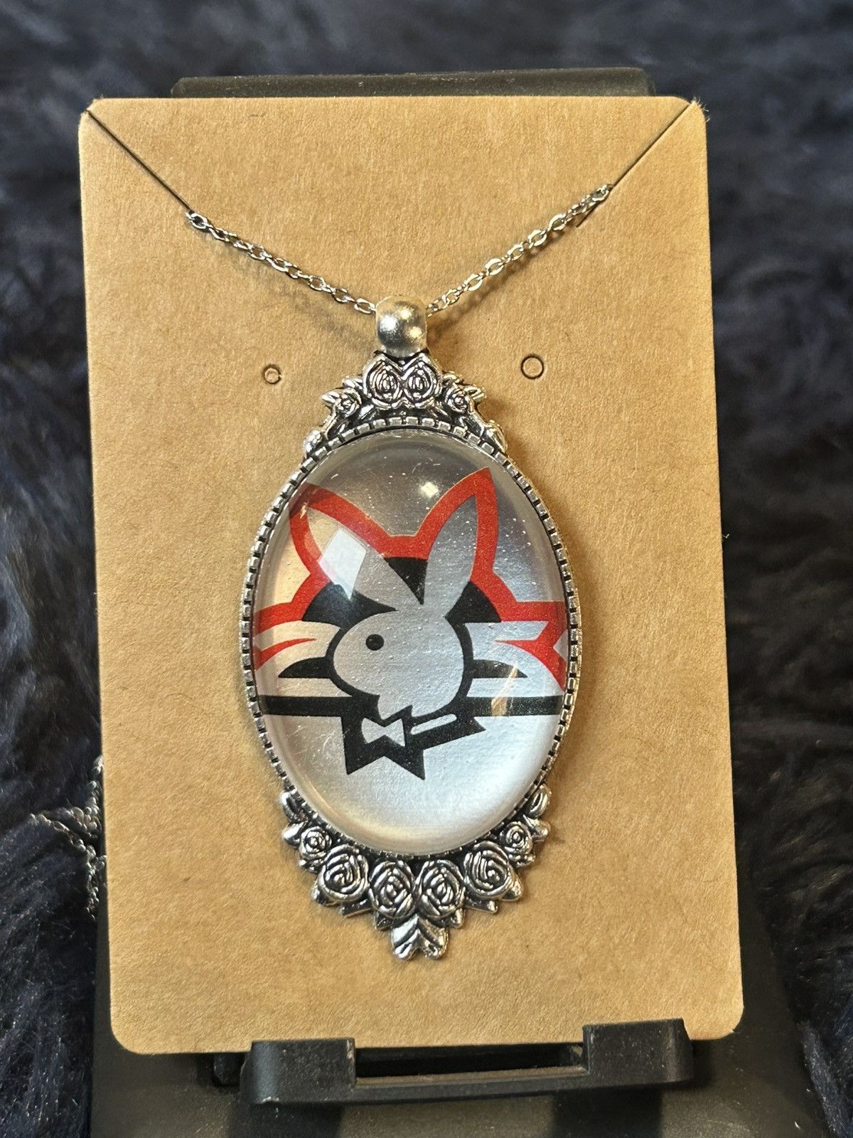 Handmade Handcrafted vintage 1978 matchbook playboy cameo necklace Size ONE SIZE - 2 Thumbnail