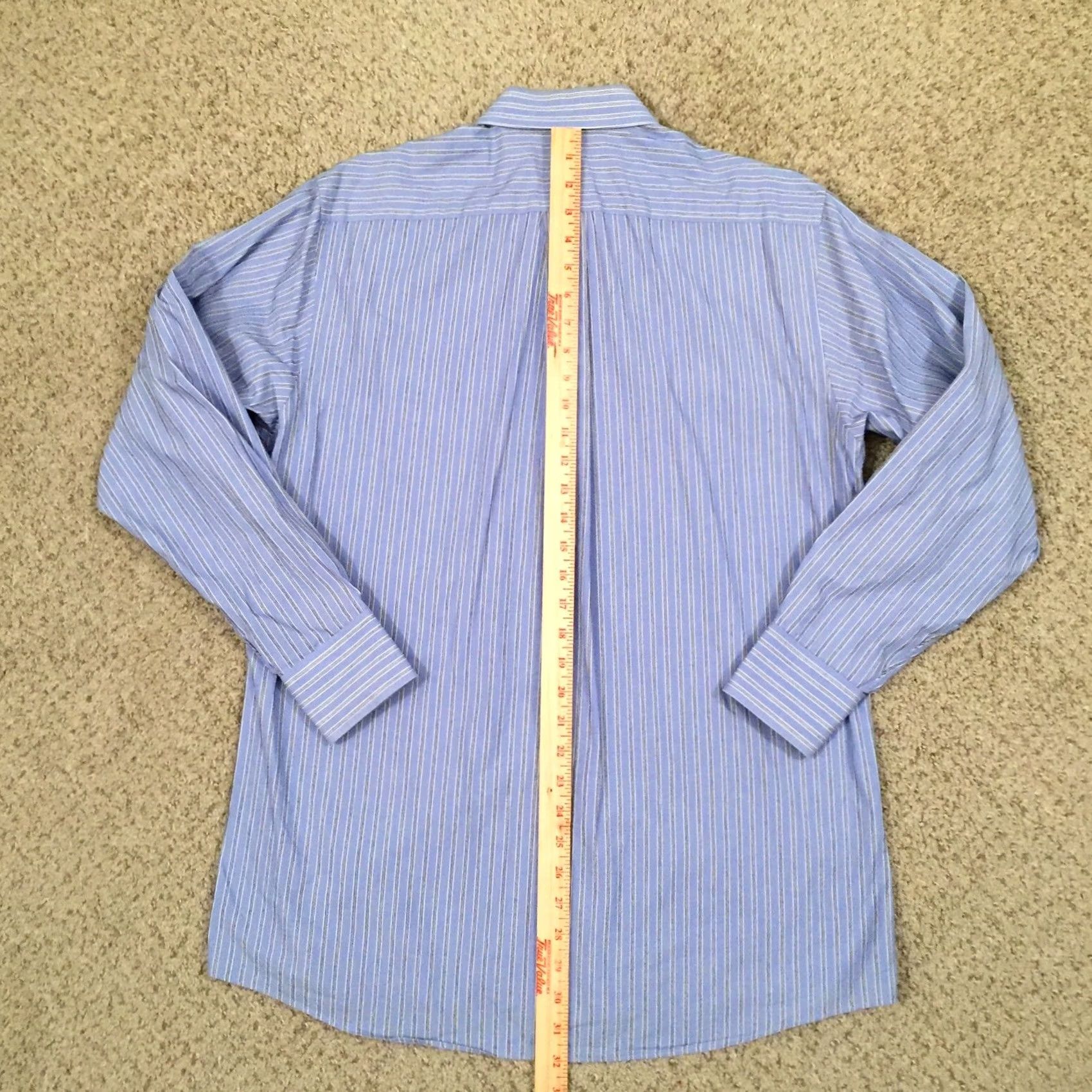 Michael Kors Michael Kors Shirt Mens Medium Blue Striped Long Sleeve Button Up Size US M / EU 48-50 / 2 - 6 Thumbnail