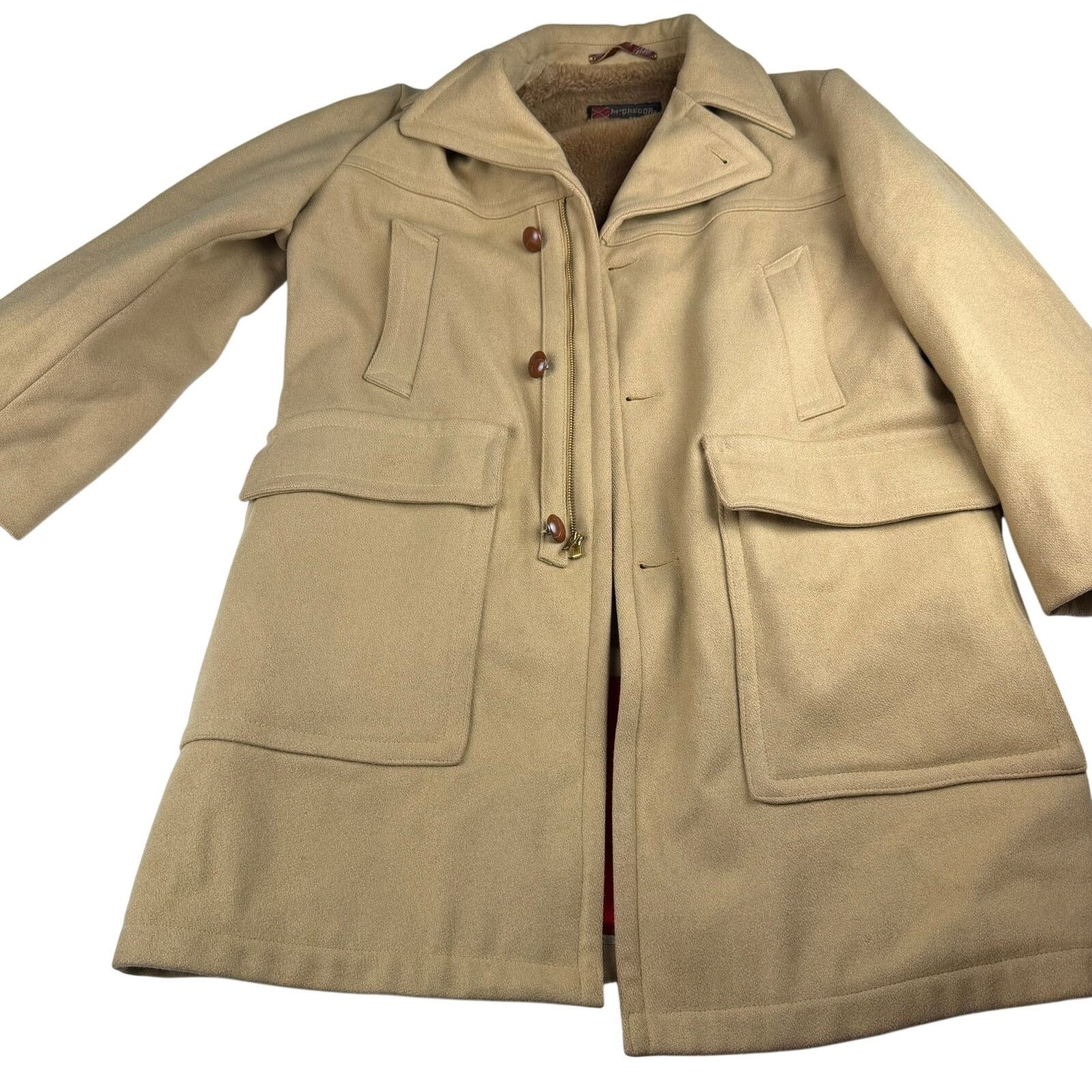 McGregor Vintage 70s McGregor Wool Trench Coat - Size 38 Size US M / EU 48-50 / 2 - 2 Thumbnail