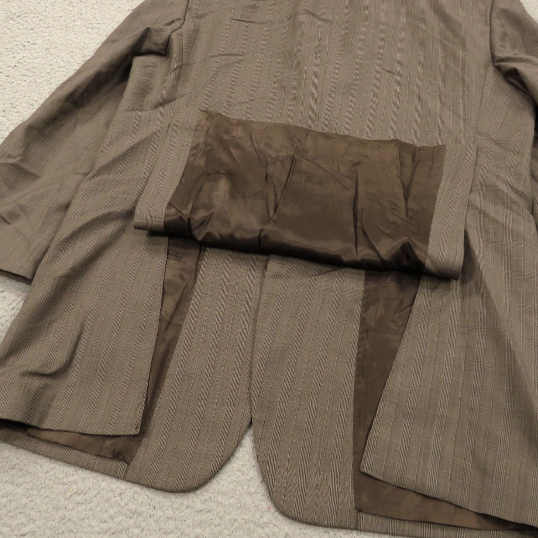 John Varvatos VINTAGE John Varvatos Suit 42R Super 120s Worsted Wool Glencheck Jacket 34x30 Trousers Size US 42 / EU 58 - 7 Thumbnail