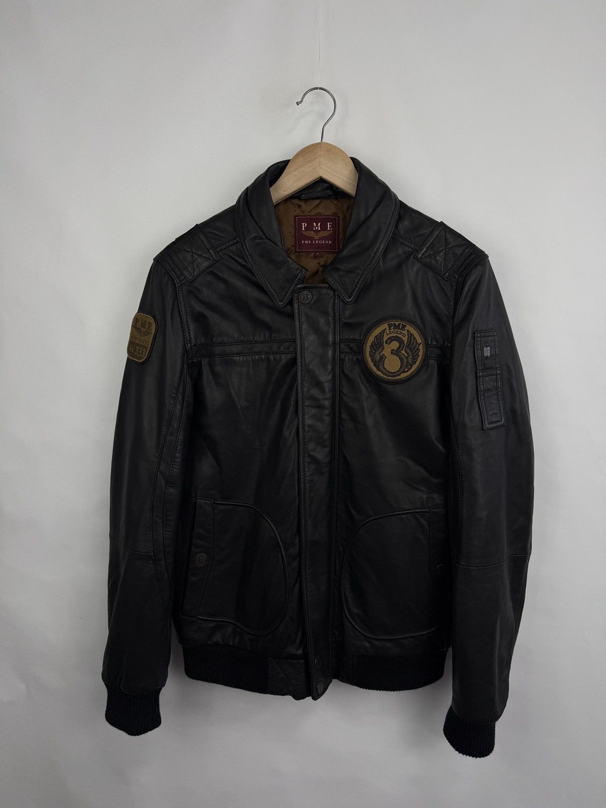 Genuine Leather 🇺🇸 PME Legend A-28 Hudson Lockheed Sheep Leather Bomber Jacke Size US S / EU 44-46 / 1 - 4 Thumbnail