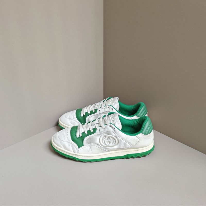 Gucci Gucci MAC80 Low-Top Sneakers in White and Green 0079 Size US 9.5 / EU 42-43 - 1 Thumbnail