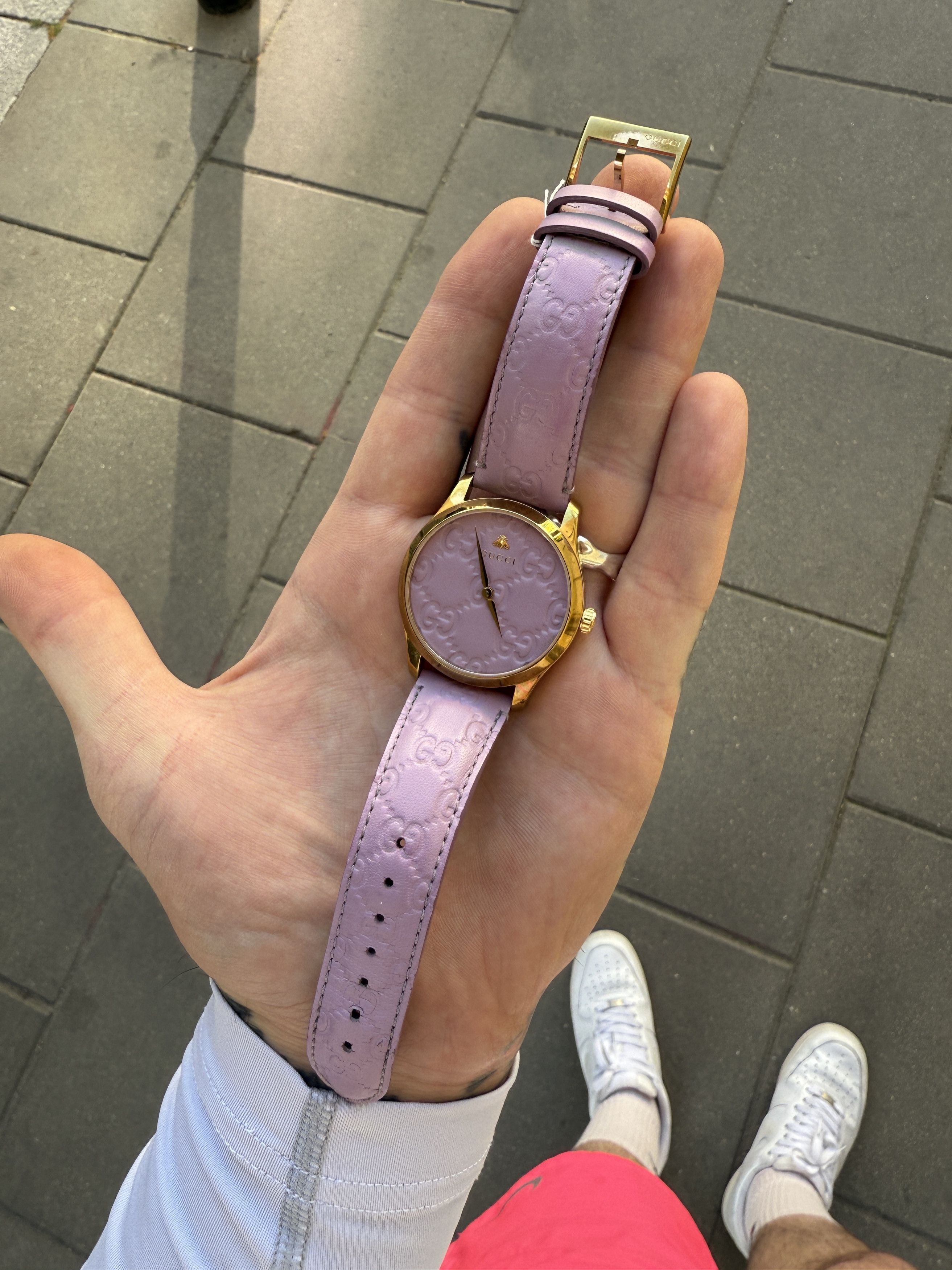 Gucci Gucci Women's G-Timeless Watch pink 38mm Leather Quartz Size ONE SIZE - 5 Thumbnail