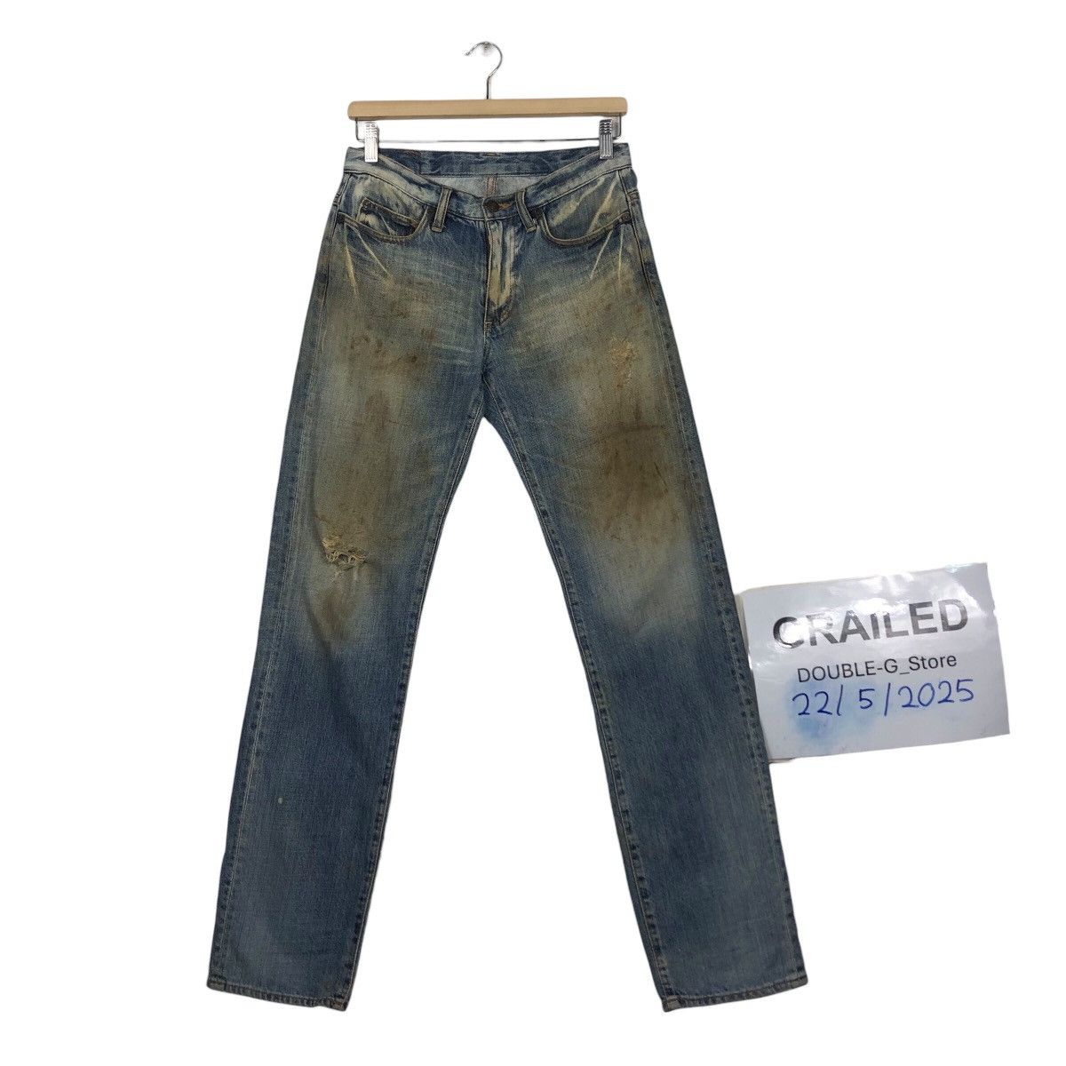 Japanese Brand SHIPS 1975 Repro Workwear Jeans – Destroyed Knees Grime Fade Size 30" / US 8 / IT 44 - 1 Thumbnail