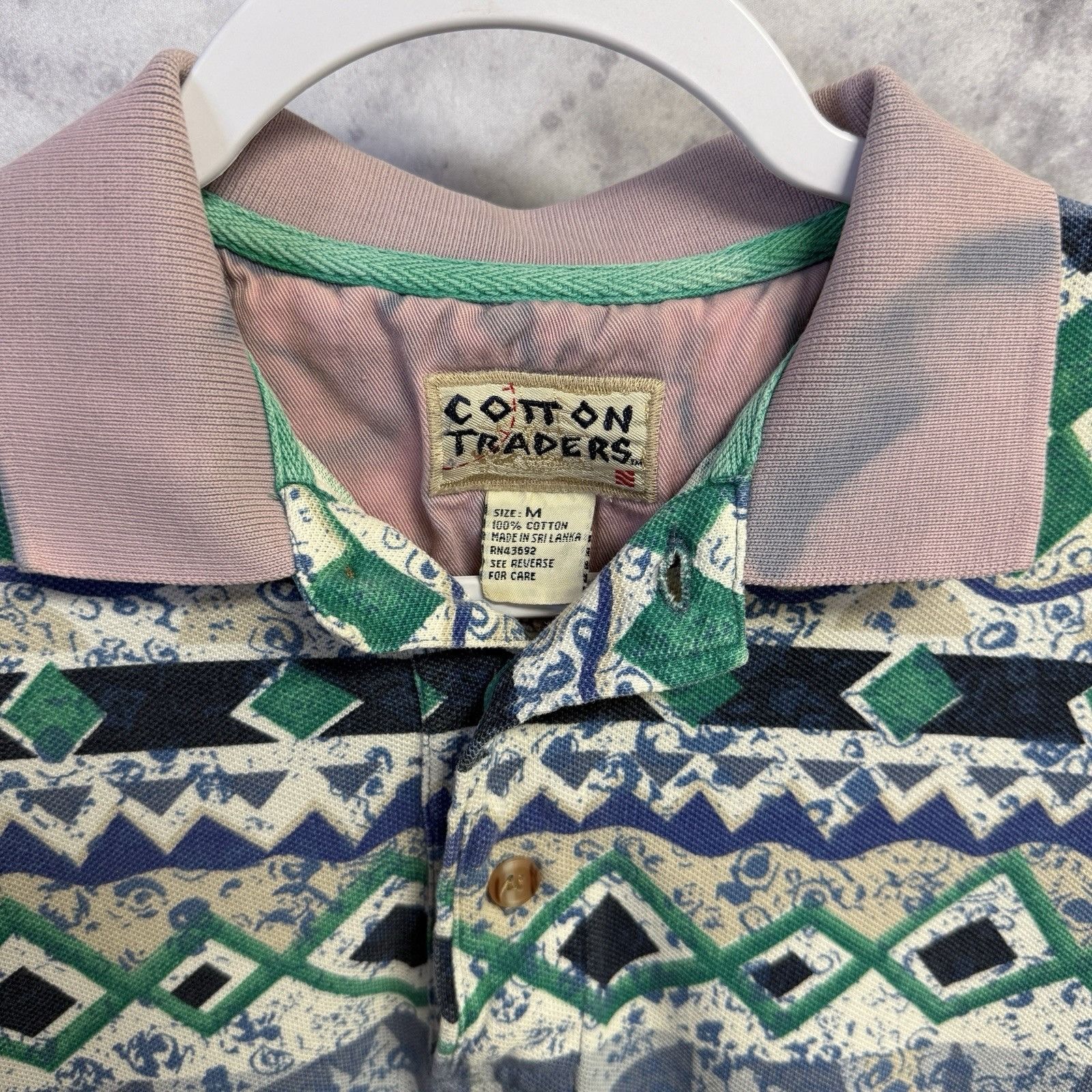 Cotton Traders Vintage Cotton Traders Aztec Polo Shirt Mens Medium Size US M / EU 48-50 / 2 - 3 Thumbnail