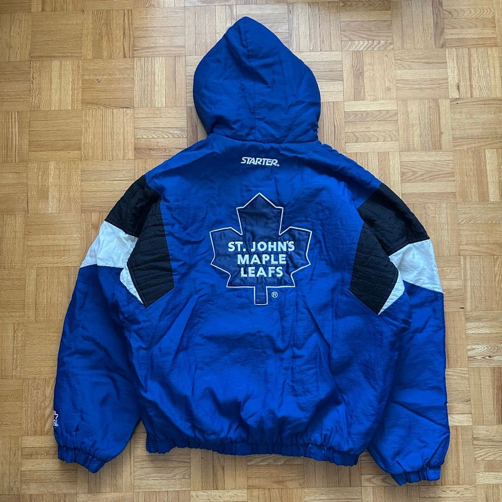 Vintage Rare St. John's Maple Leafs Starter Pullover Jacket