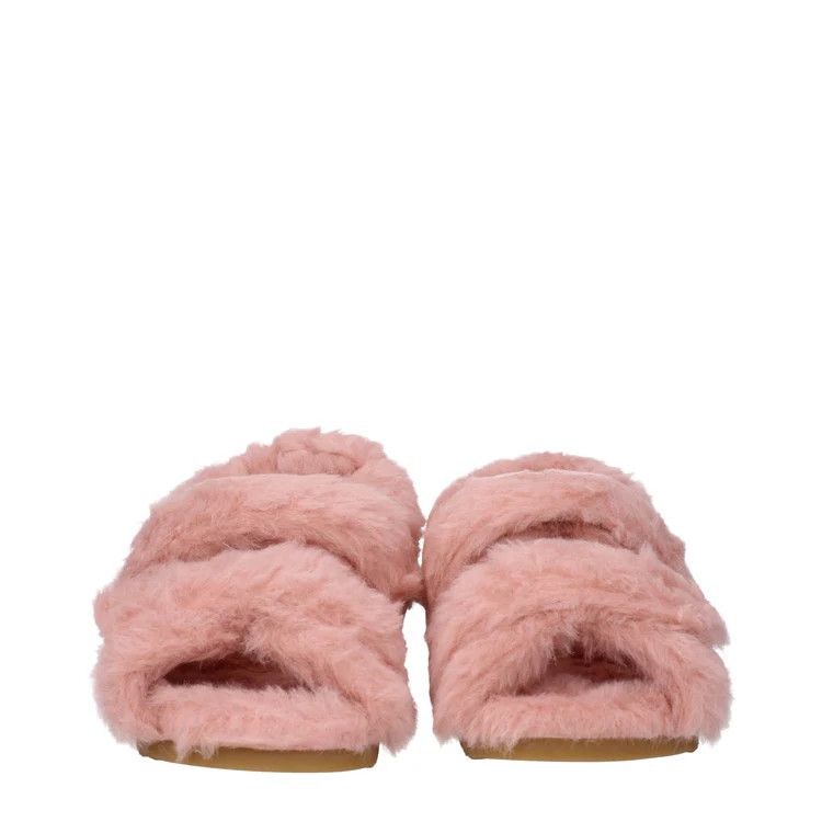 Max Mara ob1o1e1124 Eco Fur Sandals in Pink Size US 7 / IT 37 - 3 Thumbnail