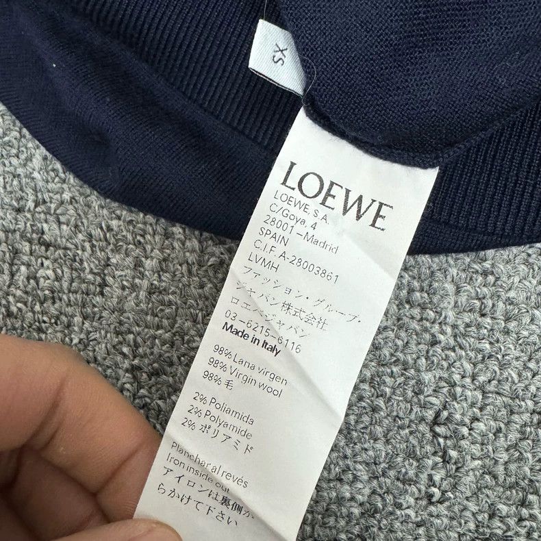 Loewe LOEWE Classic blue logo wool long sleeve cardigan Size XS / US 0-2 / IT 36-38 - 4 Thumbnail