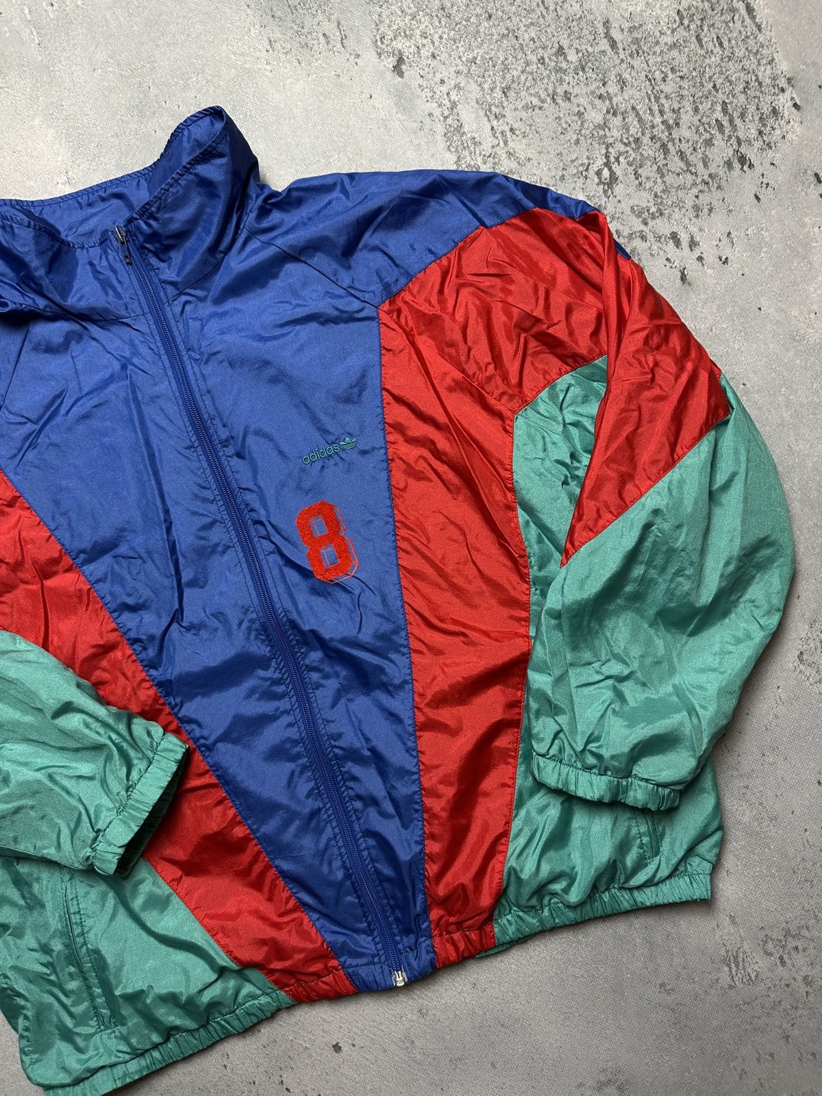 Adidas Vintage Adidas Track Jacket 80’s 90s Nylon Retro Windbreaker Size US XL / EU 56 / 4 - 5 Thumbnail