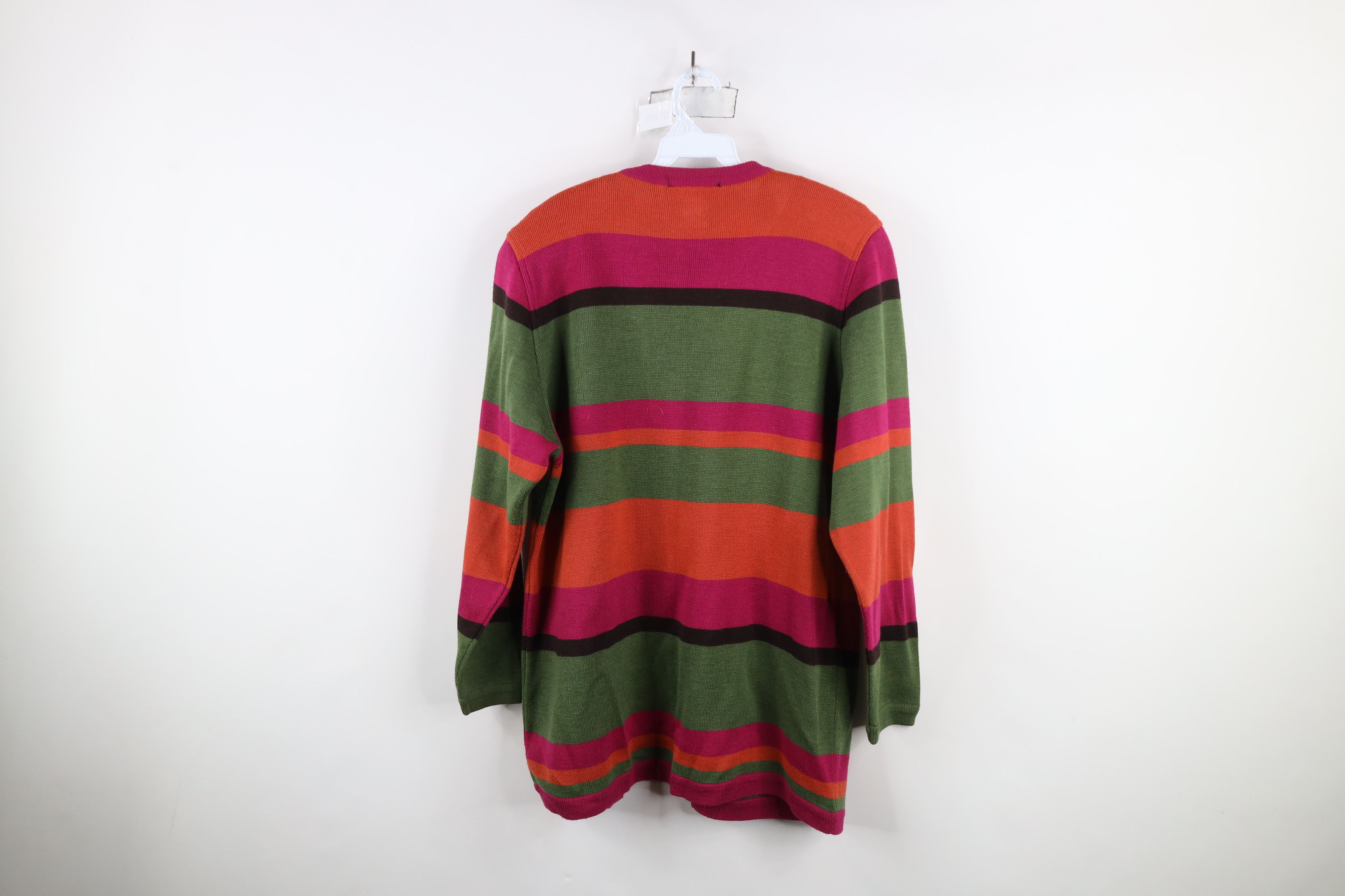 Vintage Vintage 90s Streetwear Rainbow Striped Top Button Sweater Size S / US 4 / IT 40 - 11 Thumbnail
