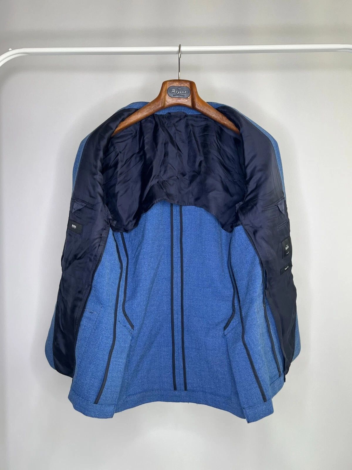 Hugo Boss Hugo Boss Reda Blue Half-Lined Super 110 Wool Blazer Size 40R - 14 Thumbnail
