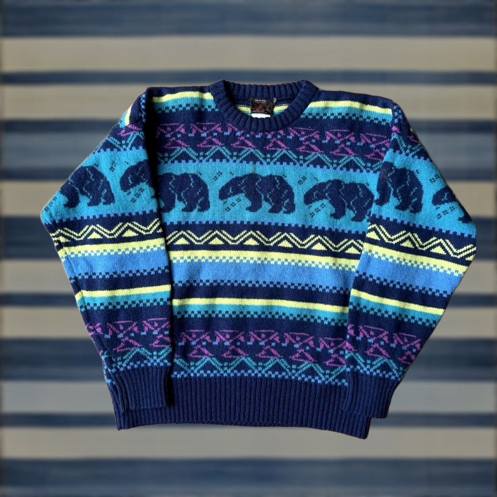 Vintage VINTAGE Demetre Wool Polar Bears Geometric Ski Sweater Men’s Large Size US L / EU 52-54 / 3 - 1 Thumbnail