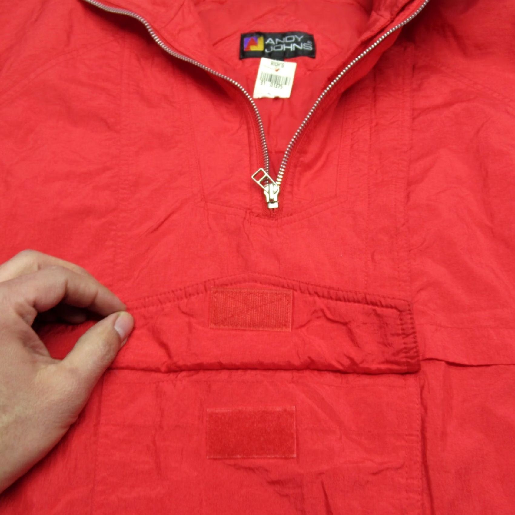 Vintage Andy Johns Jacket Women M Red Windbreaker Zip Pockets Nylon VTG NEW Size M / US 6-8 / IT 42-44 - 2 Thumbnail